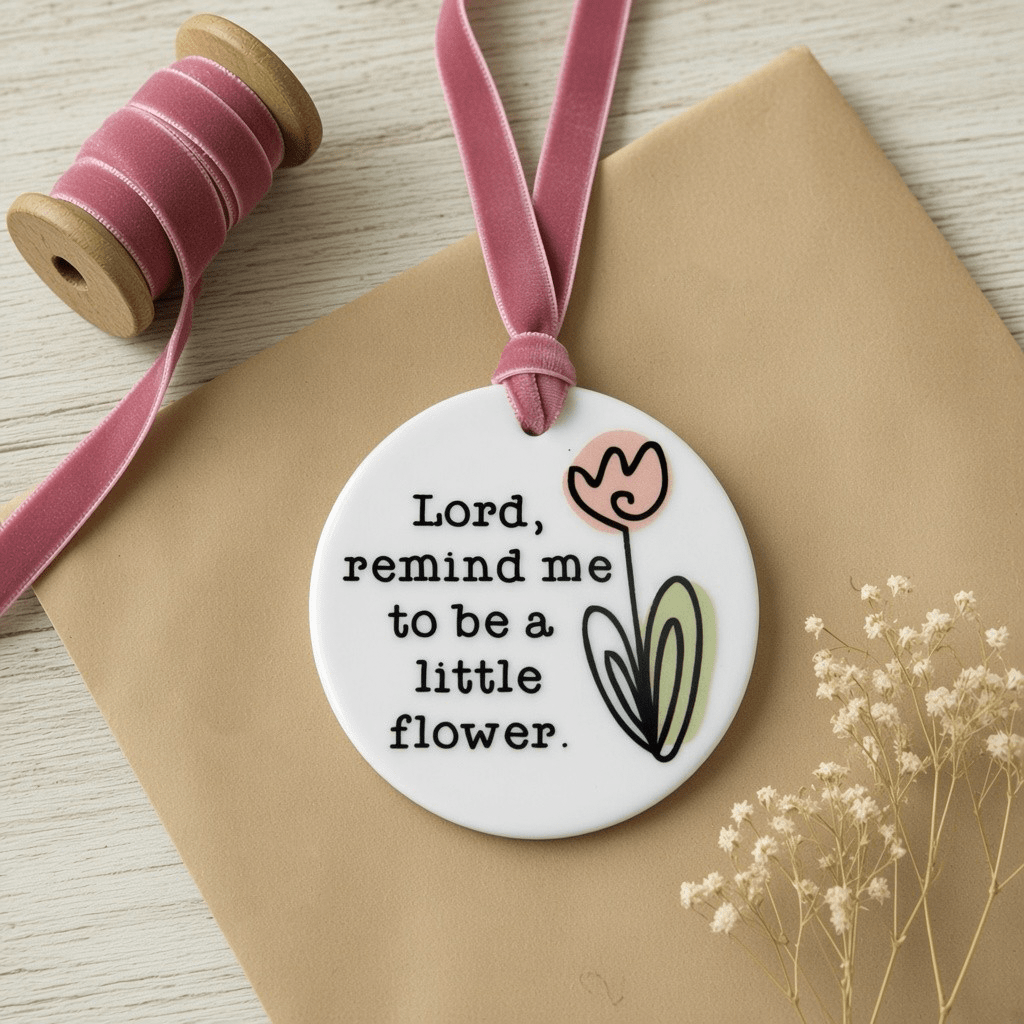 St. Thérèse of Lisieux Ceramic Ornament — The Little Flower - Firefly Wishes