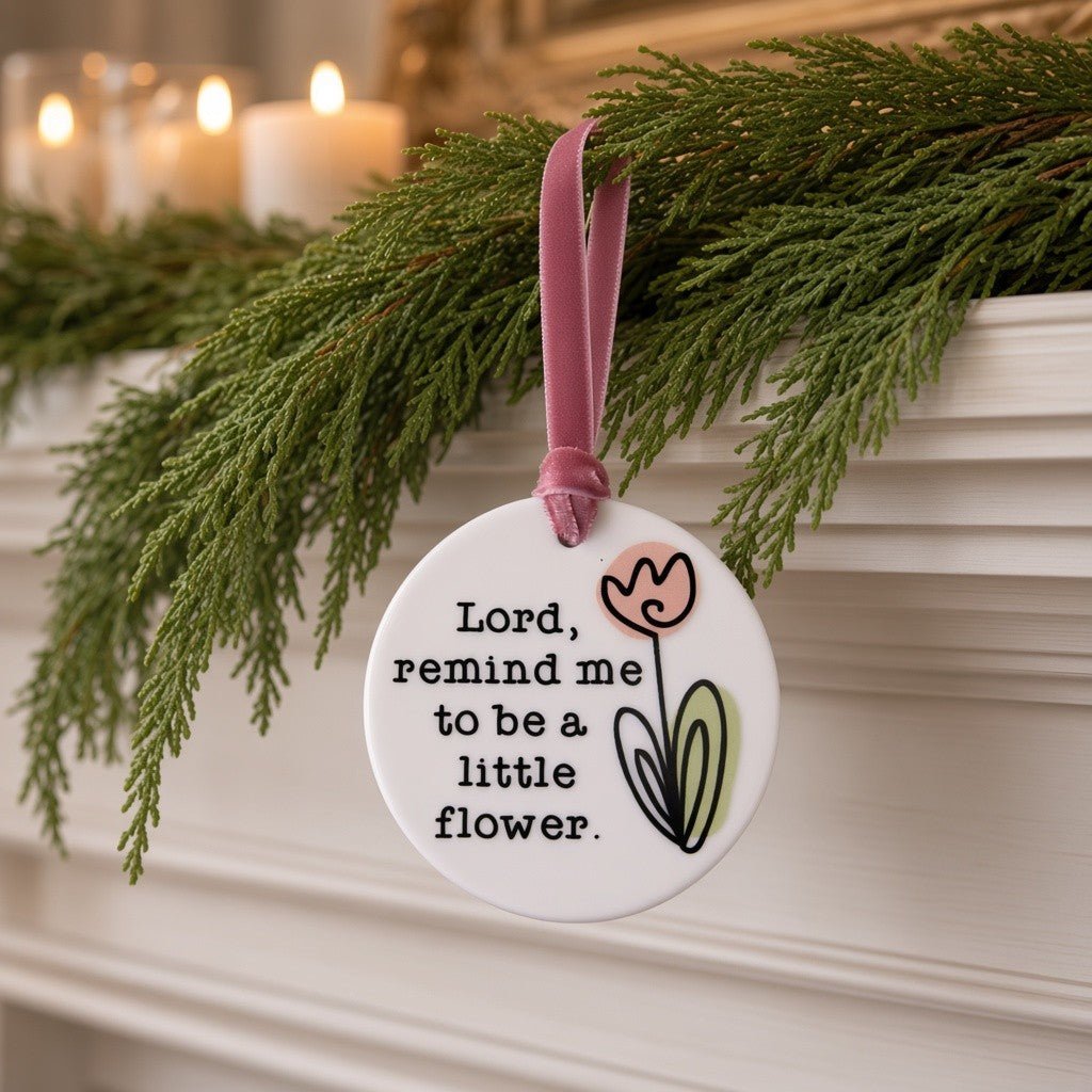 St. Thérèse of Lisieux Ceramic Ornament — The Little Flower - Firefly Wishes