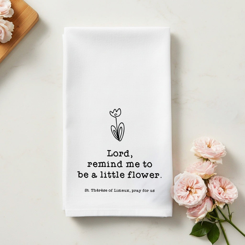 Little Flower Kitchen Towel — St. Thérèse of Lisieux