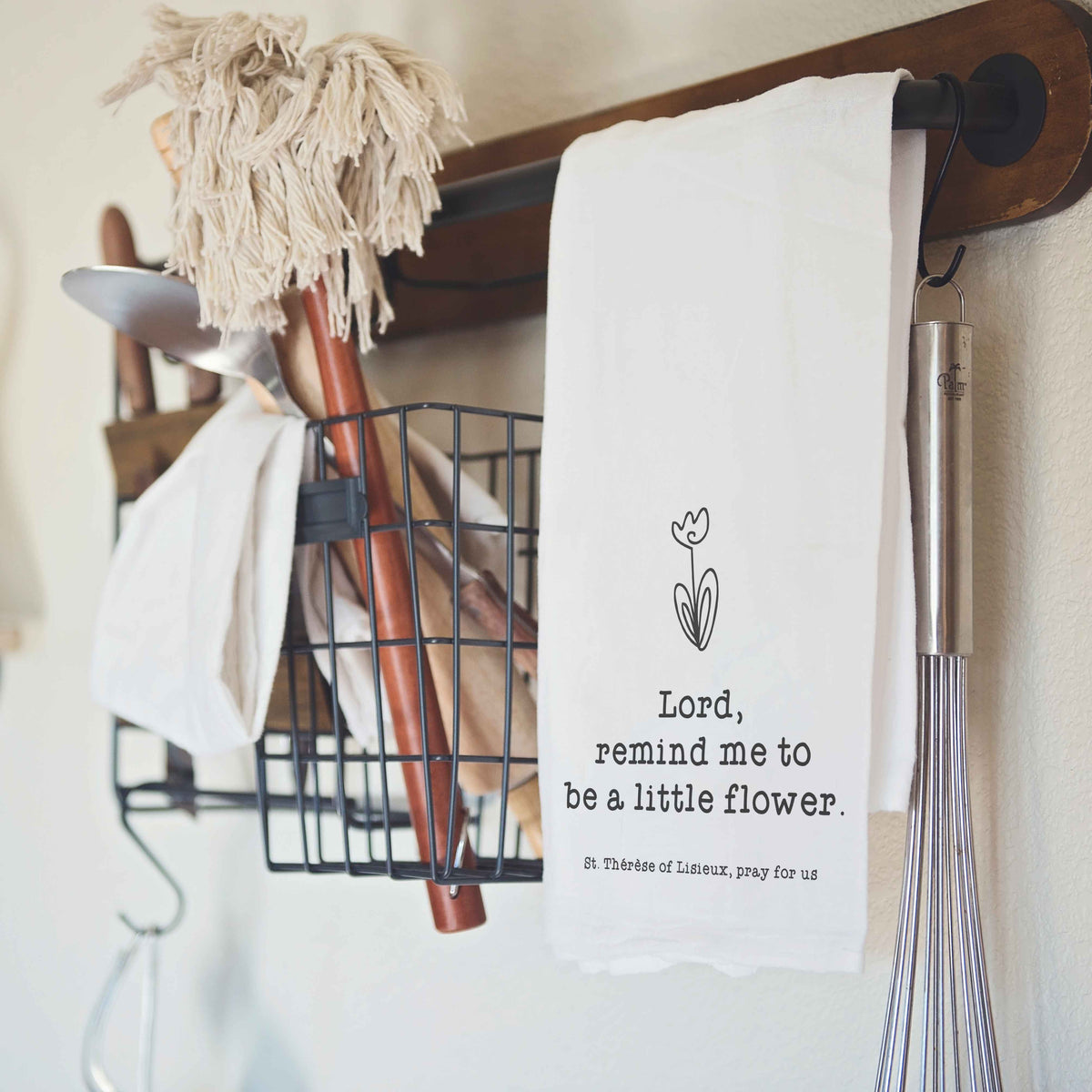 Little Flower Kitchen Towel — St. Thérèse of Lisieux