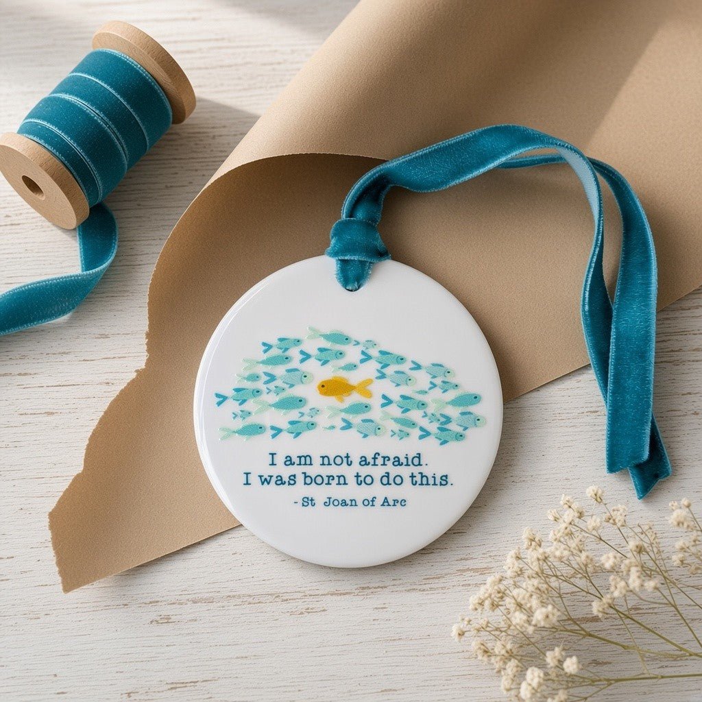St Joan of Arc Ceramic Ornament — I Was Born For This - Firefly Wishes