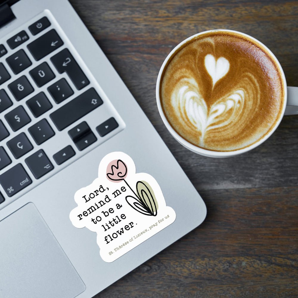 St. Thérèse of Lisieux Catholic Vinyl Waterproof Sticker - Firefly Wishes