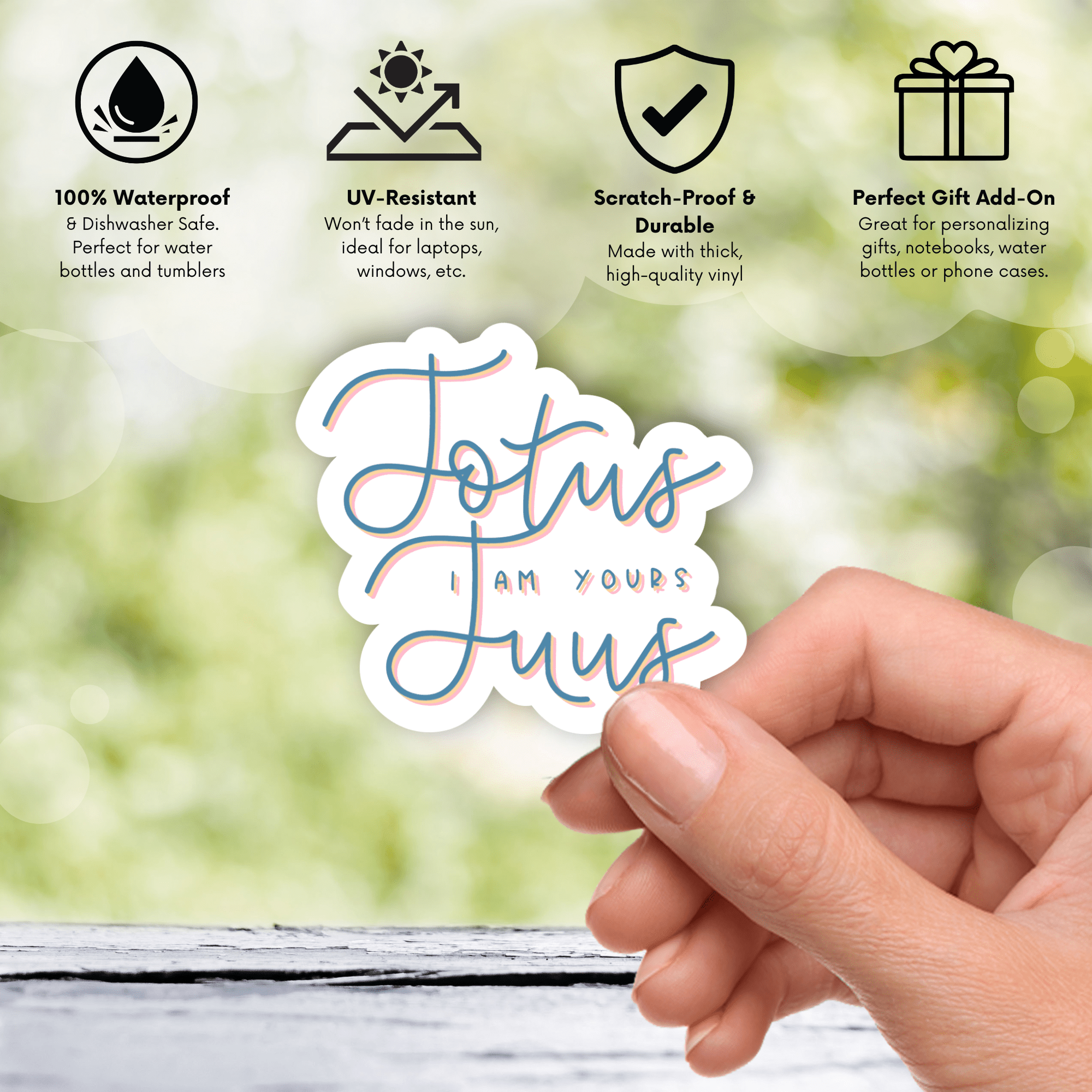 Totus Tuus Catholic Sticker – St. Pope John Paul II Motto & Marian Devotion - Firefly Wishes