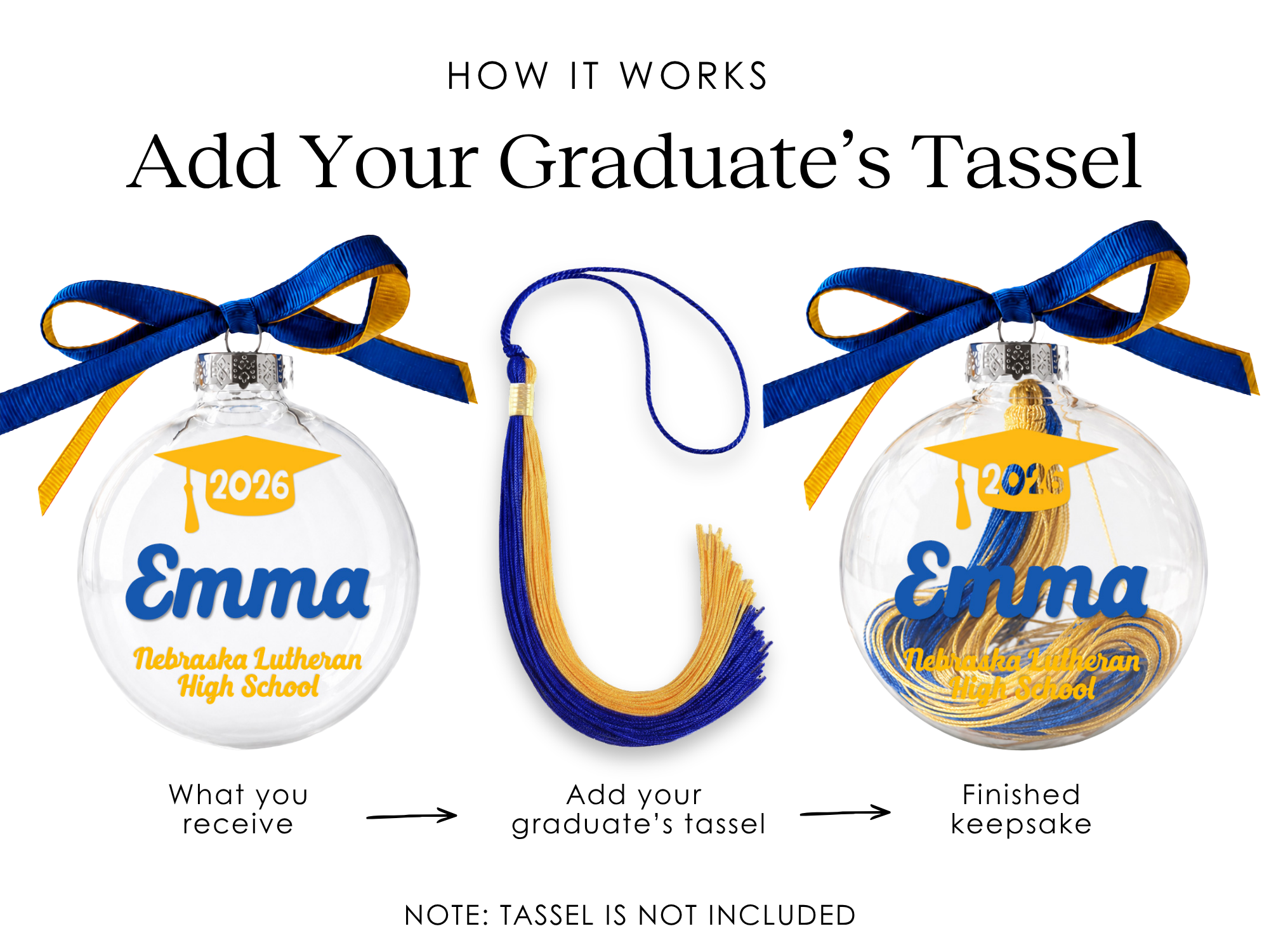 Personalized Graduation Tassel Ornament – Custom Keepsake for Every Graduate