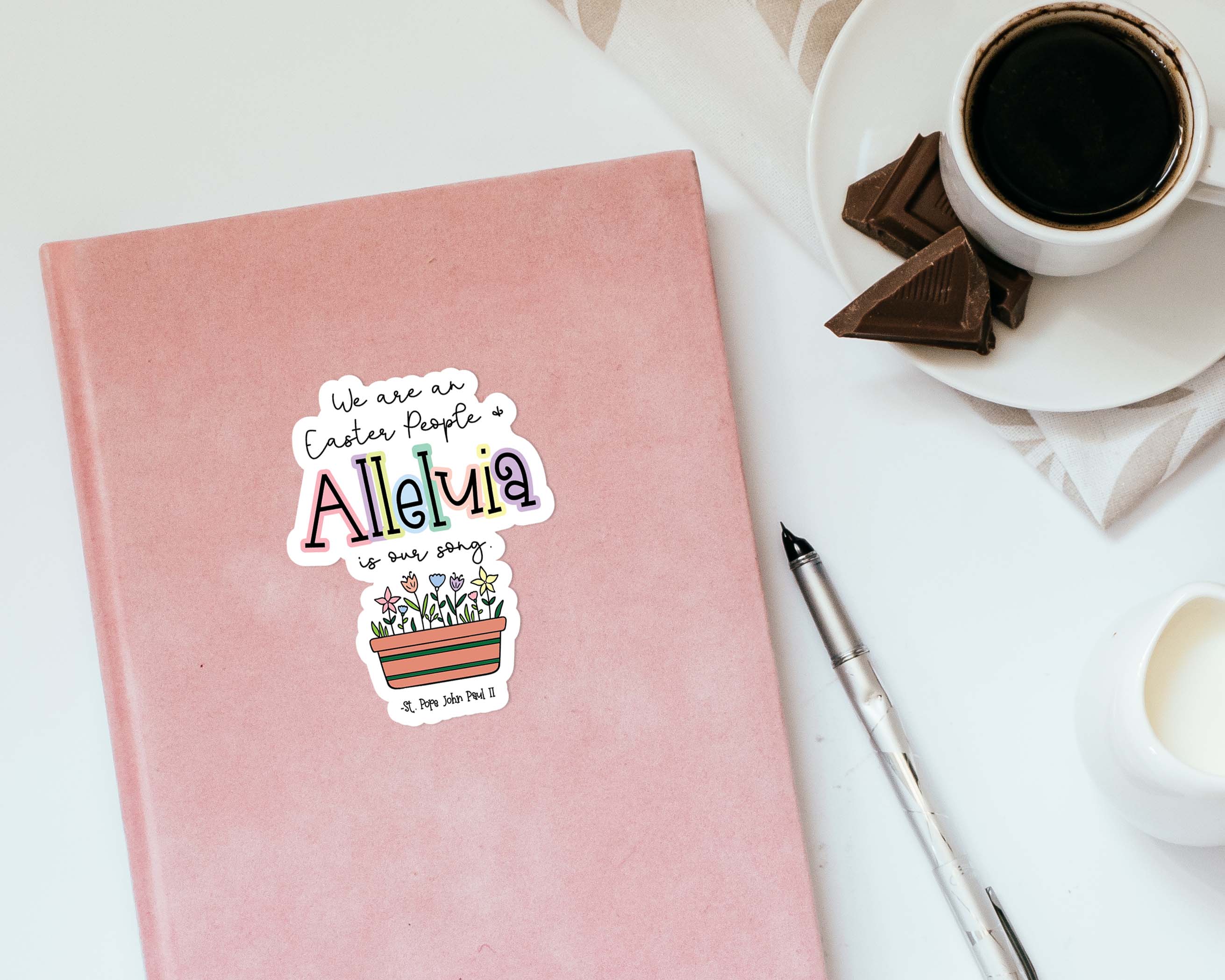 We Are an Easter People Waterproof Vinyl Sticker - Christian Faith & Resurrection Joy - Firefly Wishes
