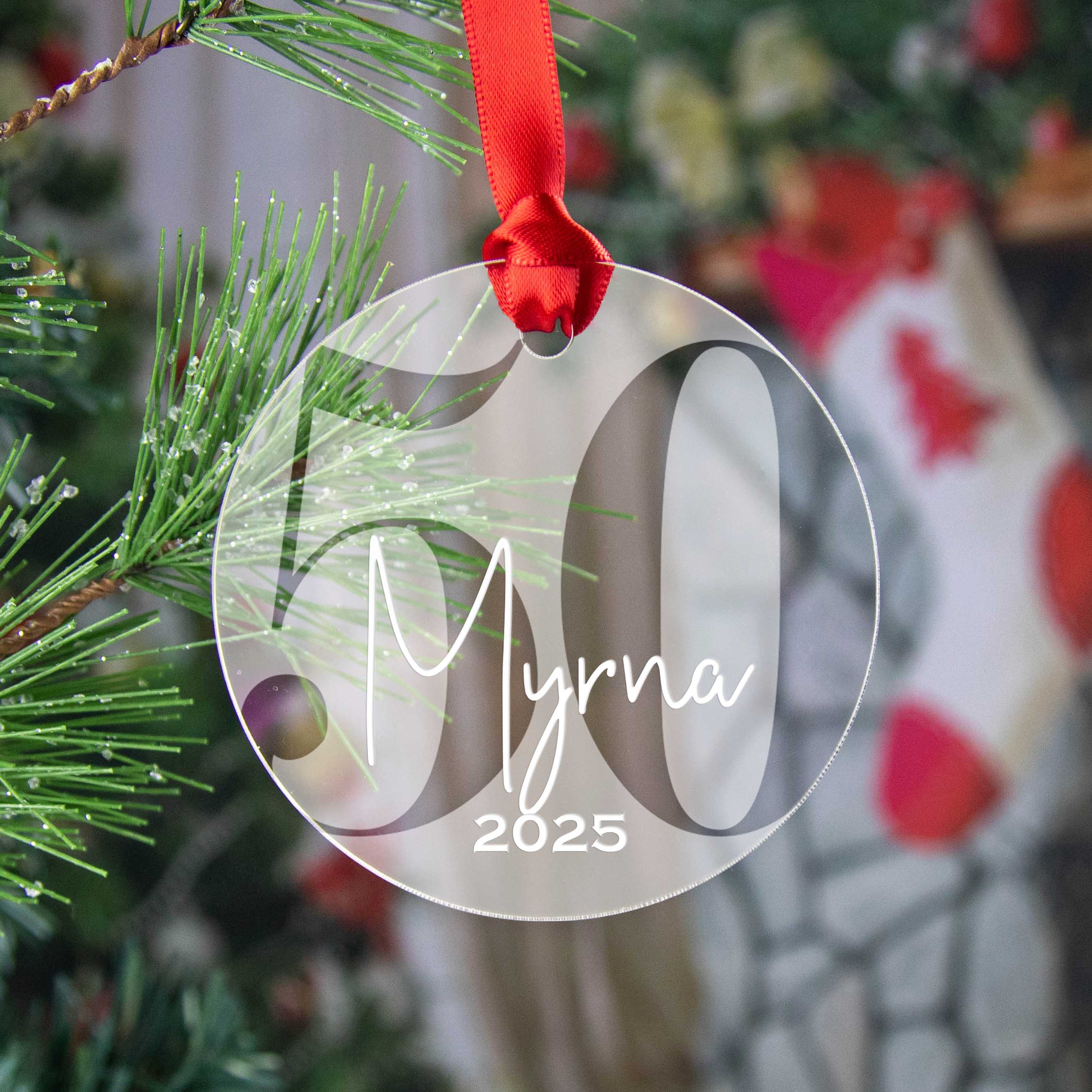 Personalized Acrylic Birthday Ornament – Milestone Keepsake - Firefly Wishes
