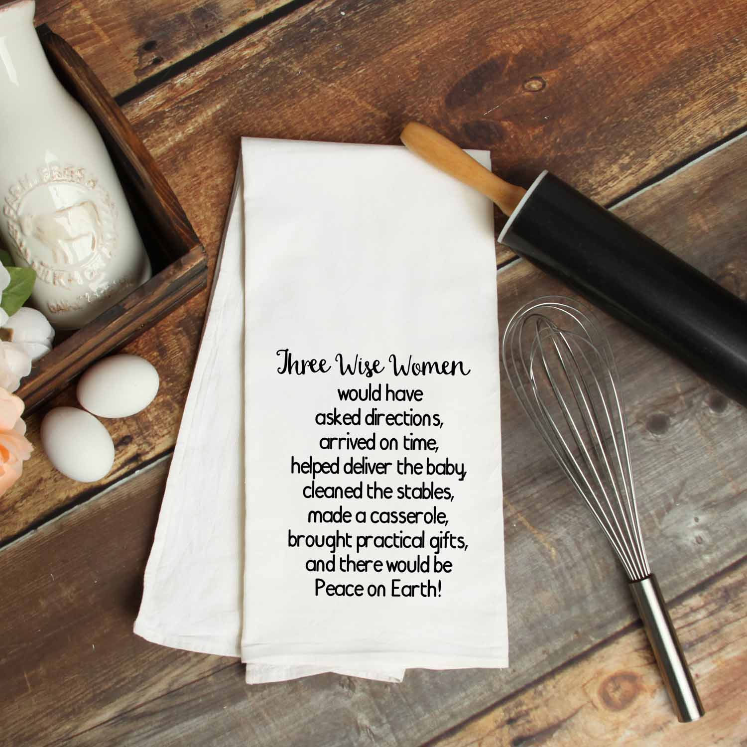 Three Wise Women Christmas Kitchen Towel - Firefly Wishes