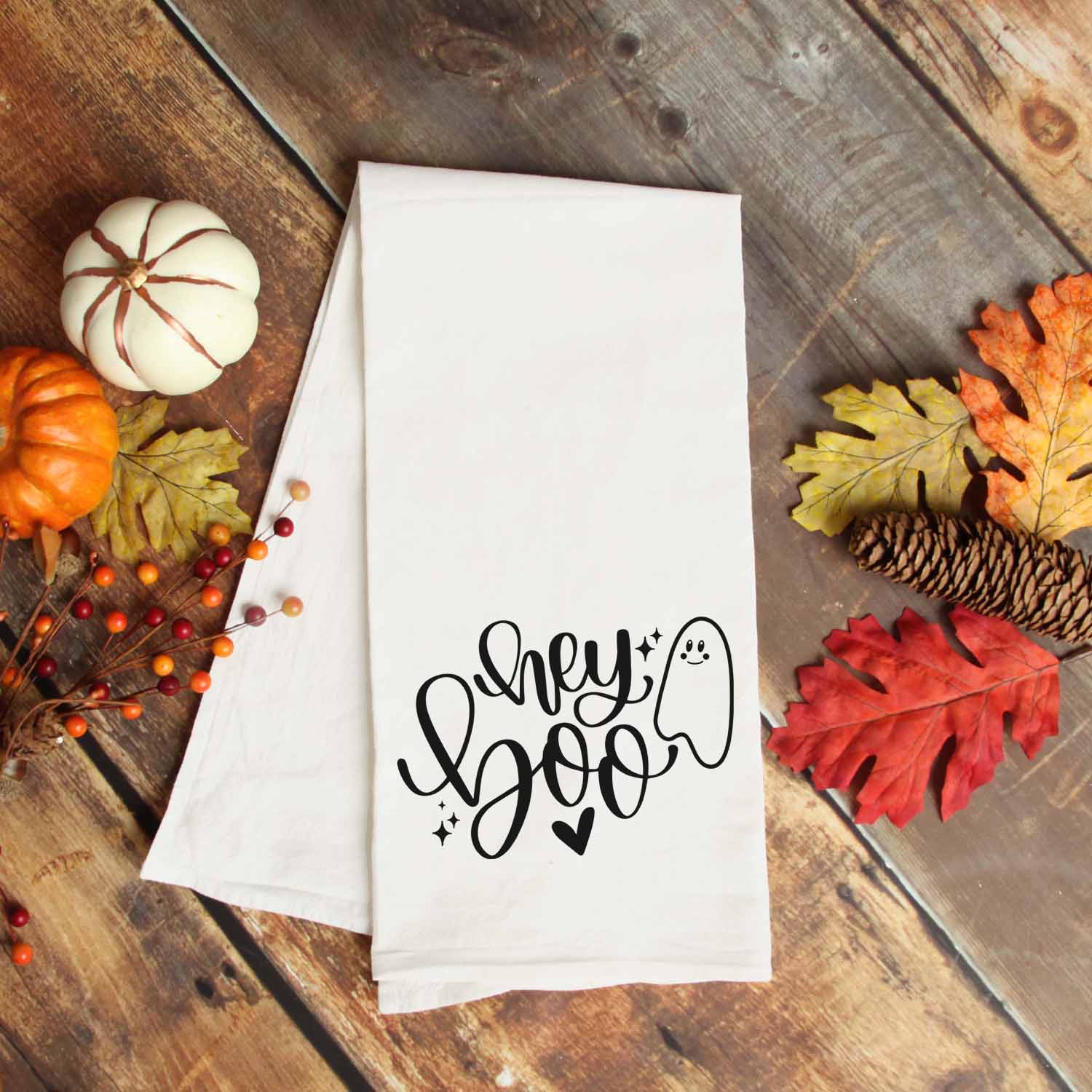 Hey Boo Halloween Kitchen Towel - Firefly Wishes