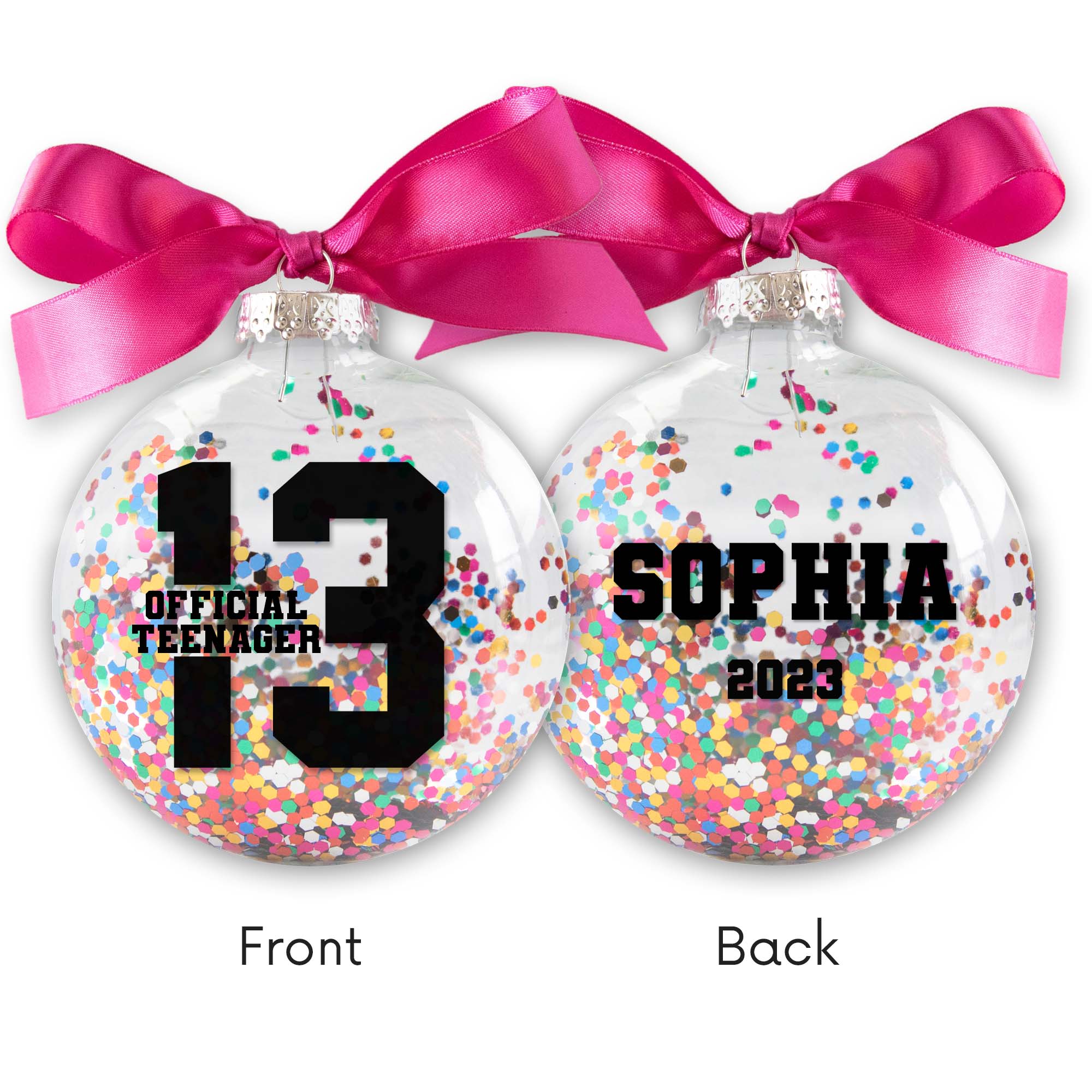 13 Official Teenager Birthday Confetti Christmas Ornament