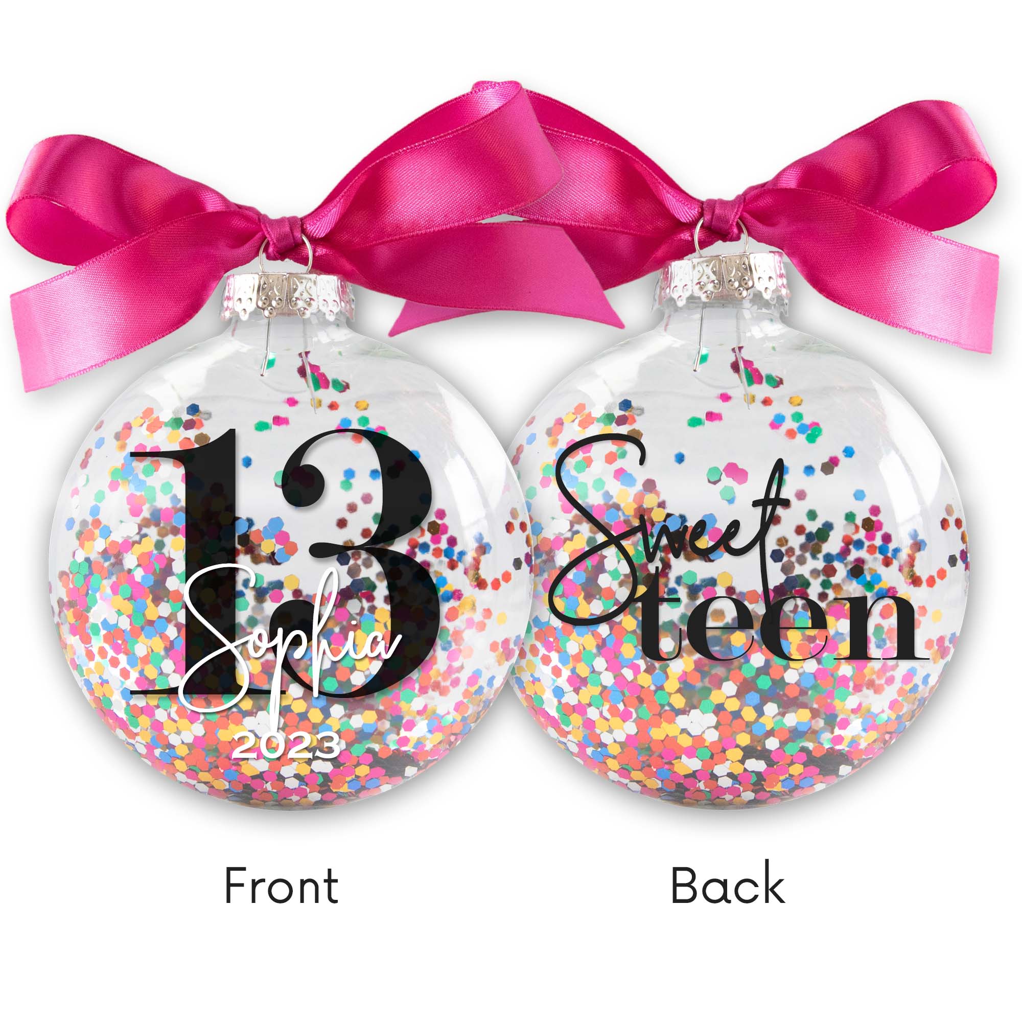 13 Sweet Teen Birthday Confetti Christmas Ornament