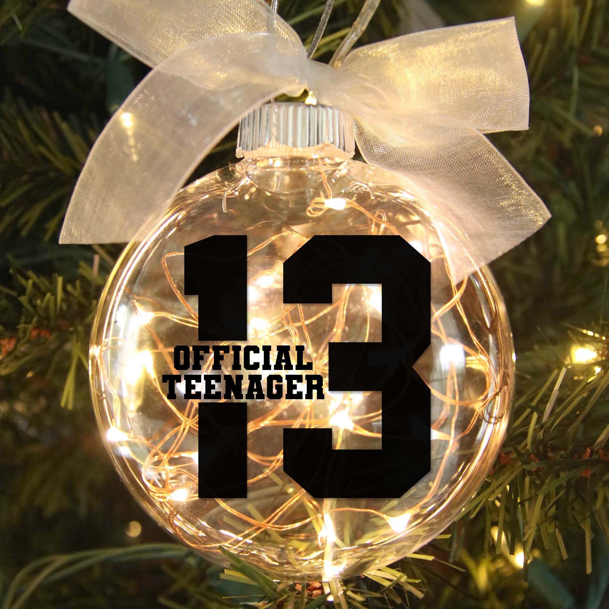 13th Birthday Official Teen Lighted Ornament