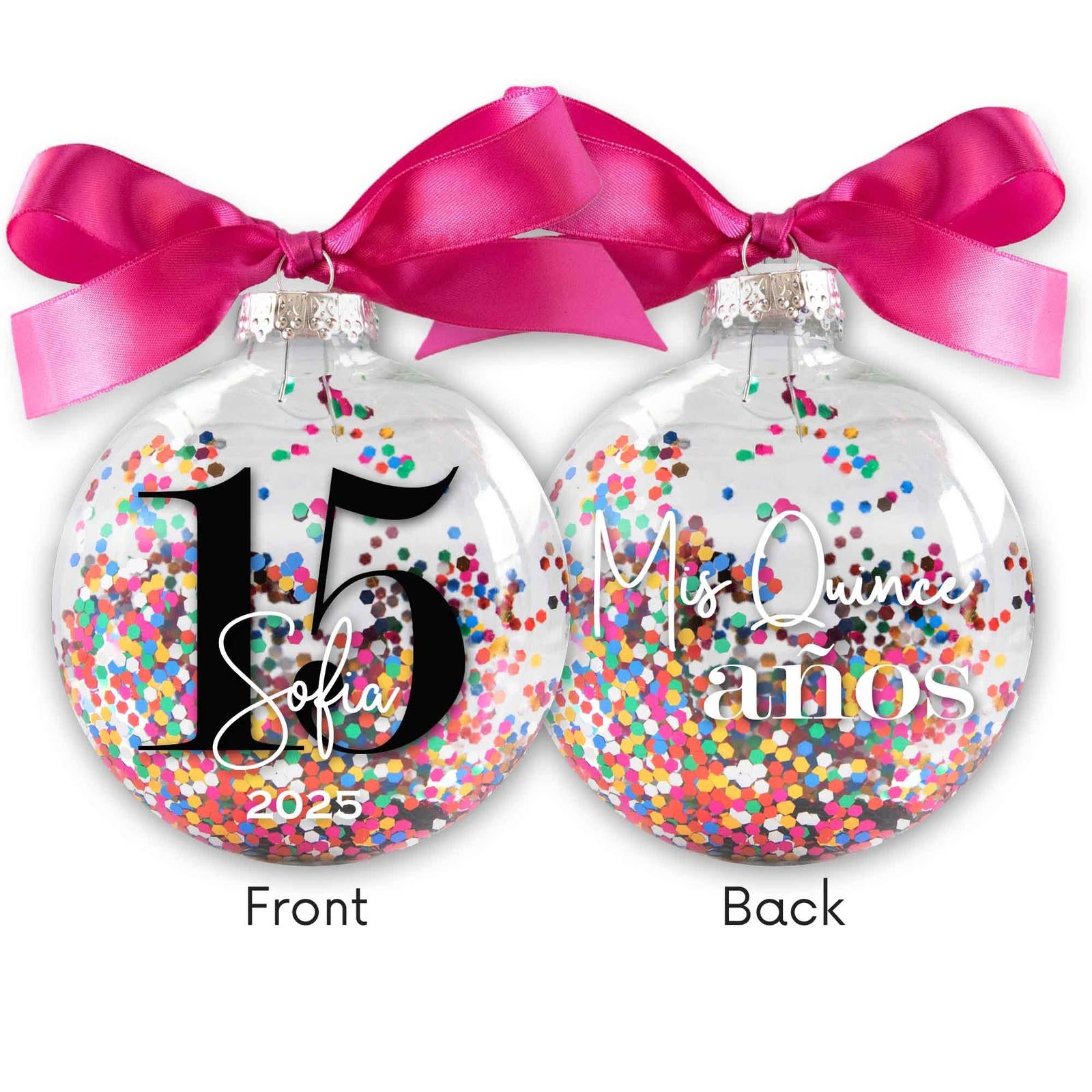 Personalized 15th Mis Quince AÃ±os Christmas Ornament -