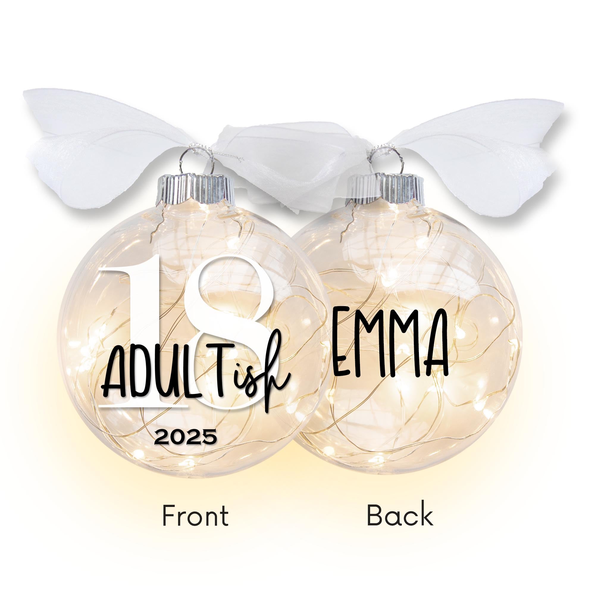 Personalized Lighted Birthday Ornament – Milestone Keepsake