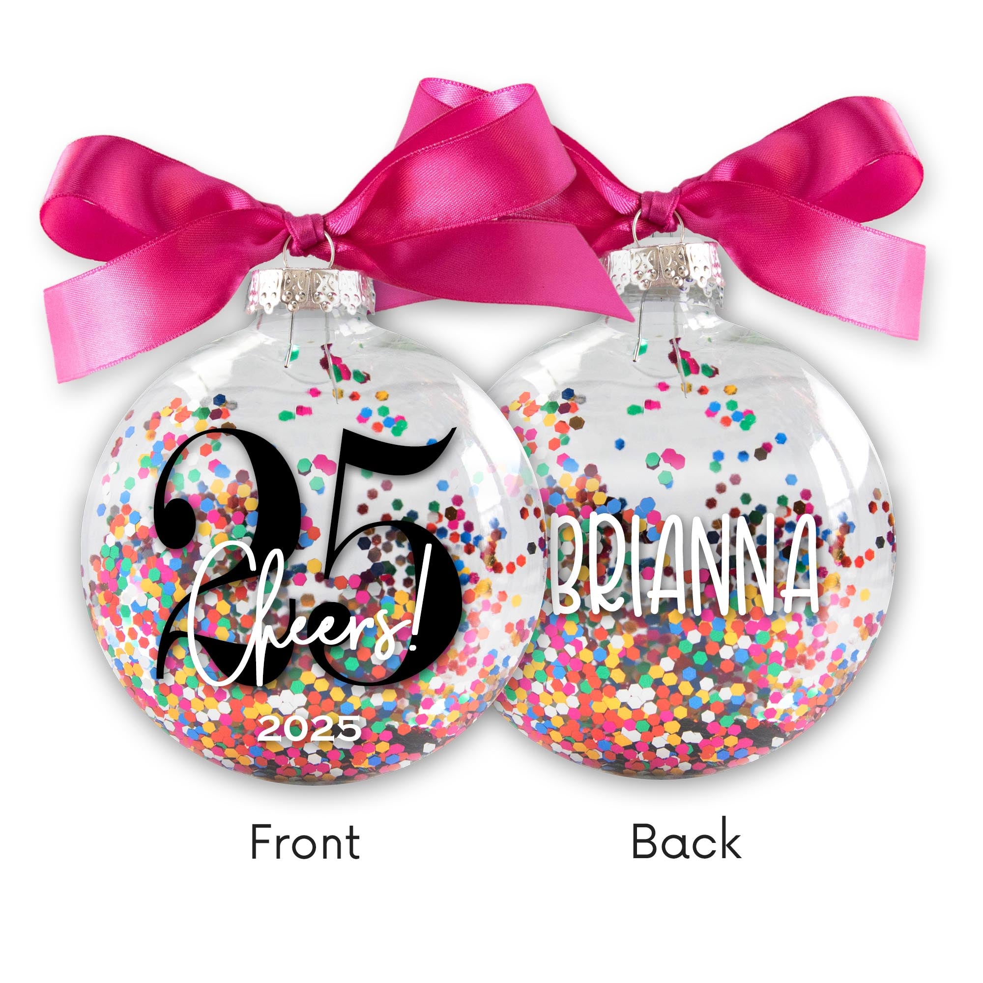 Personalized Confetti Birthday Ornament – Milestone Keepsake
