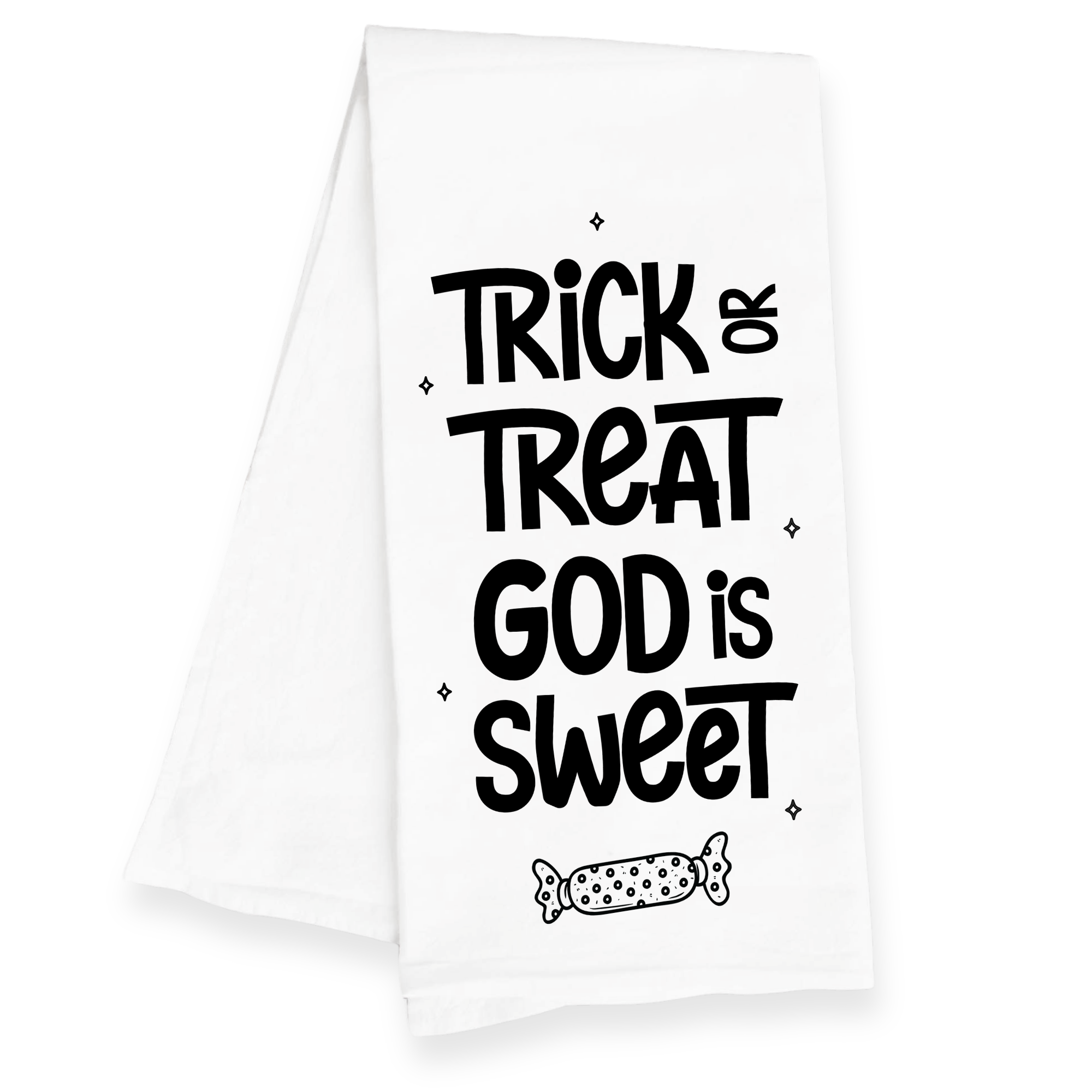 Halloween Christian Kitchen Towel - Trick or Treat God is Sweet