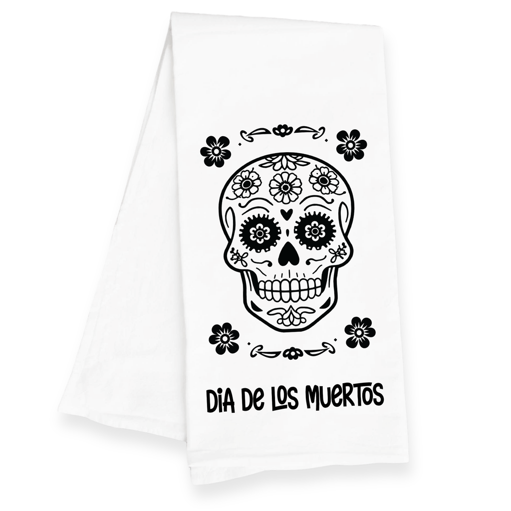 Día de los Muertos Kitchen Towel - Day of the Dead Sugar Skull