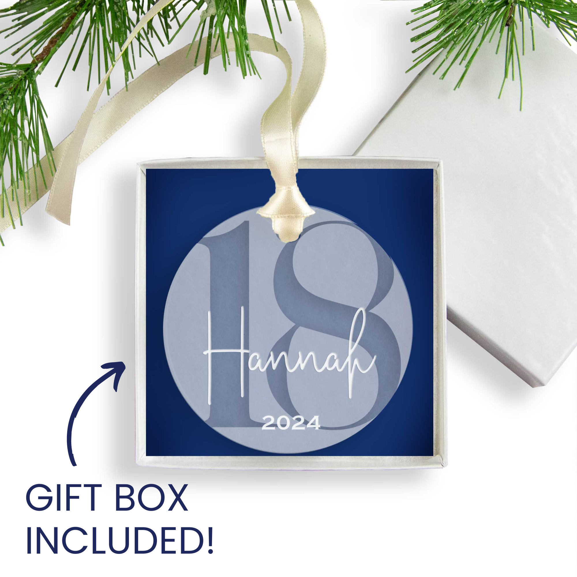 Personalized Acrylic Birthday Ornament – Milestone Keepsake