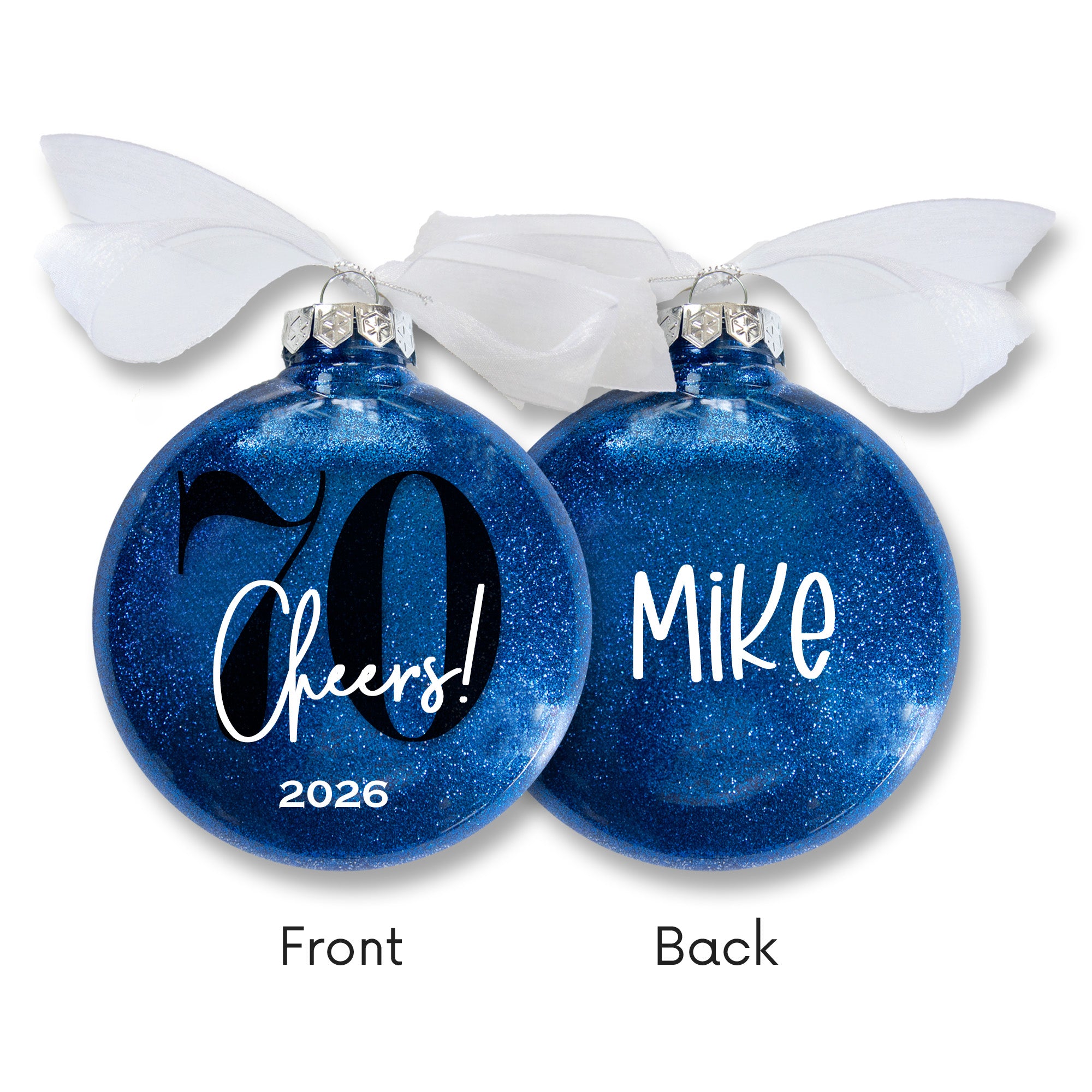 Personalized Glitter Birthday Ornament – Milestone Keepsake