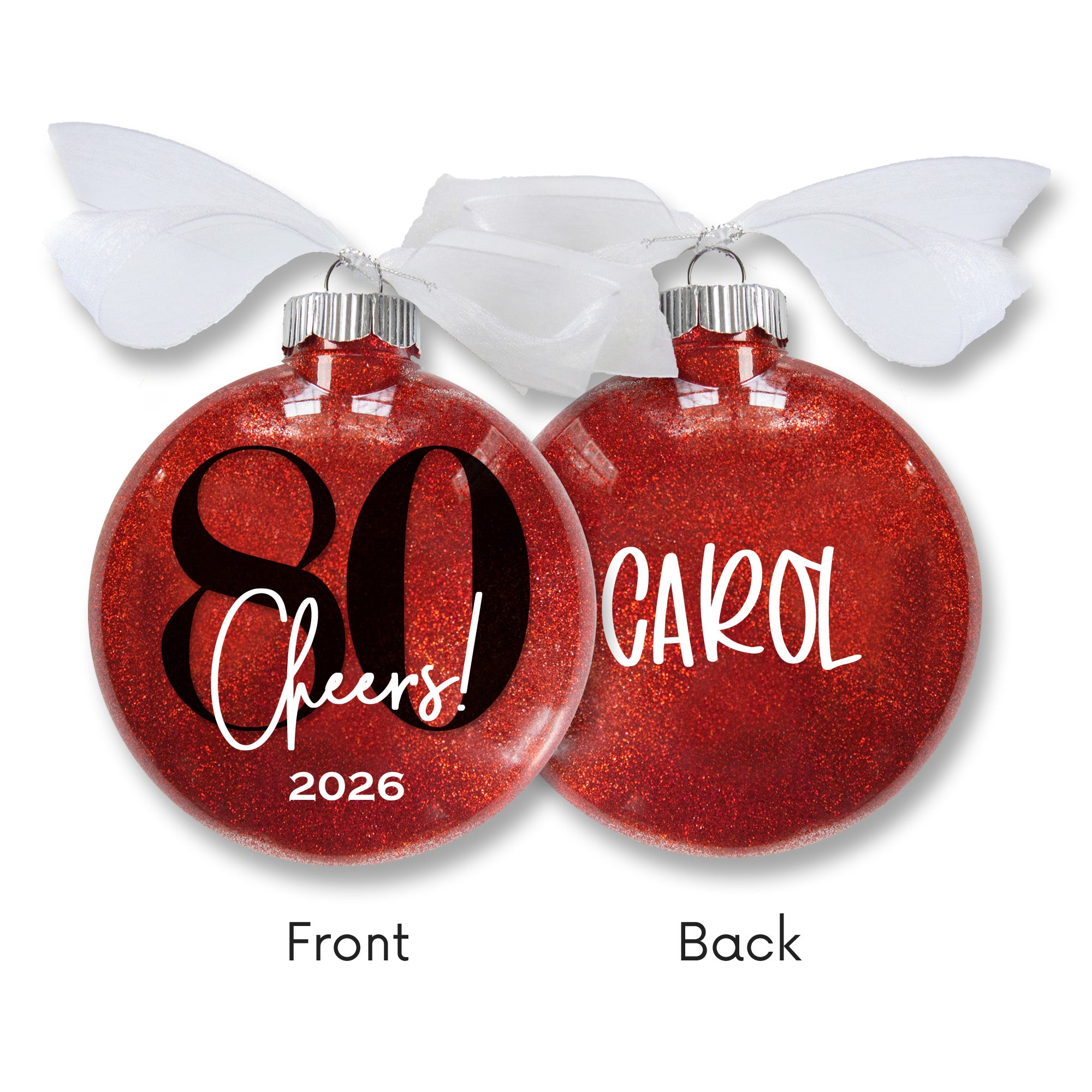 Personalized Glitter Birthday Ornament – Milestone Keepsake
