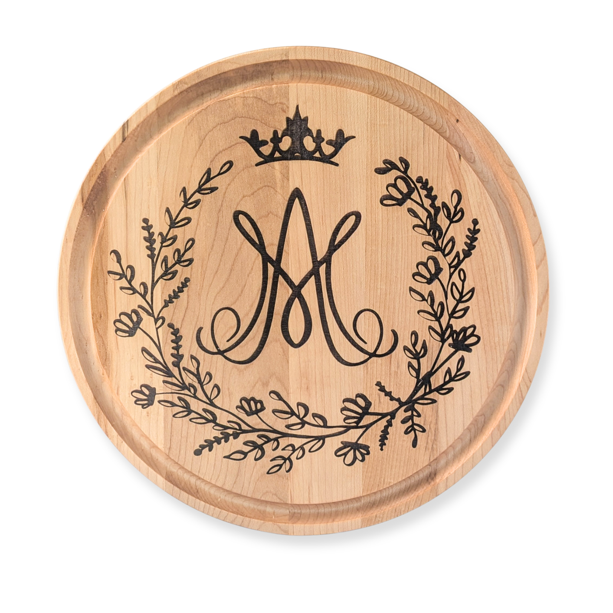 Auspice Maria Cutting Board — Virgin Mary Monogram