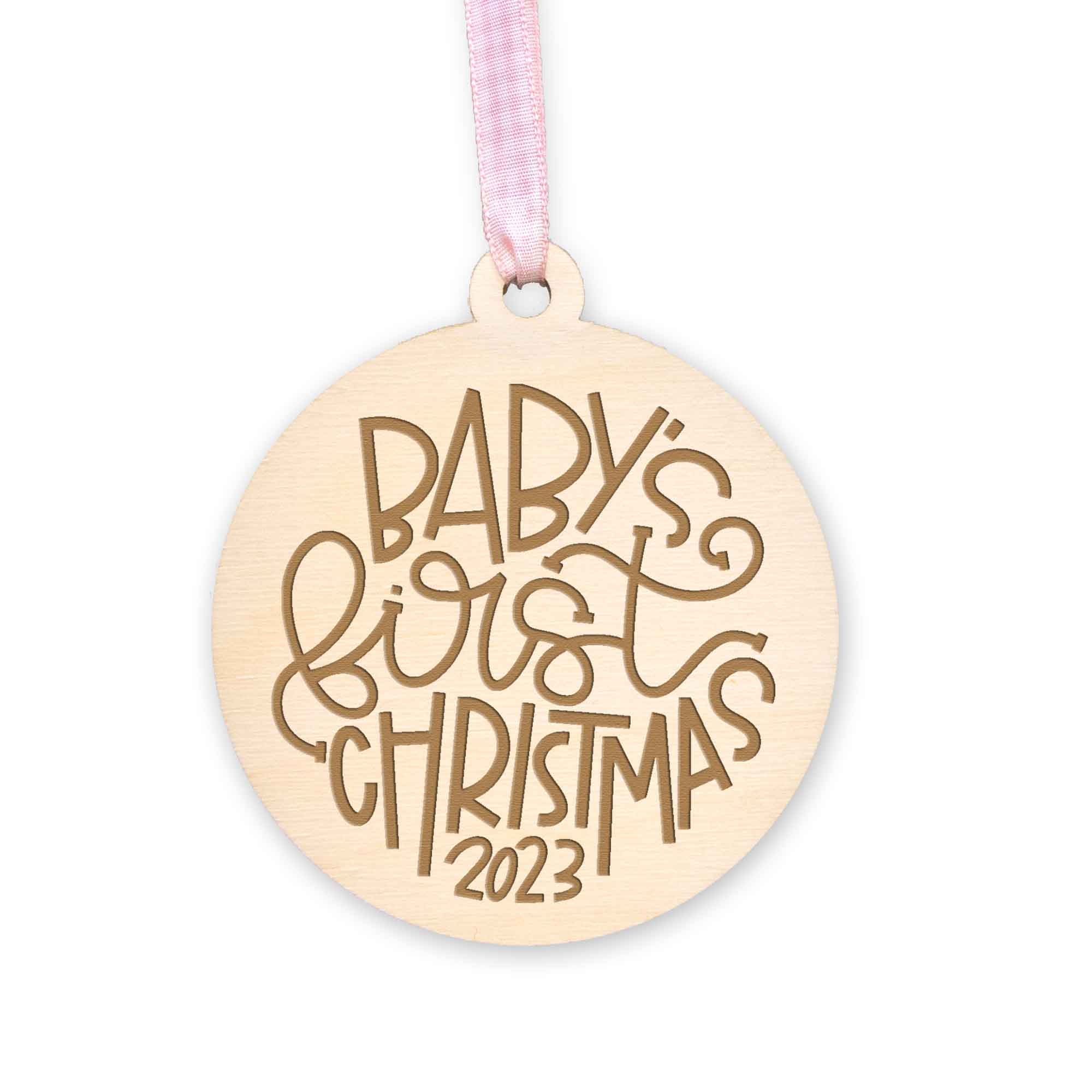 Baby's First Christmas Wood Ornament