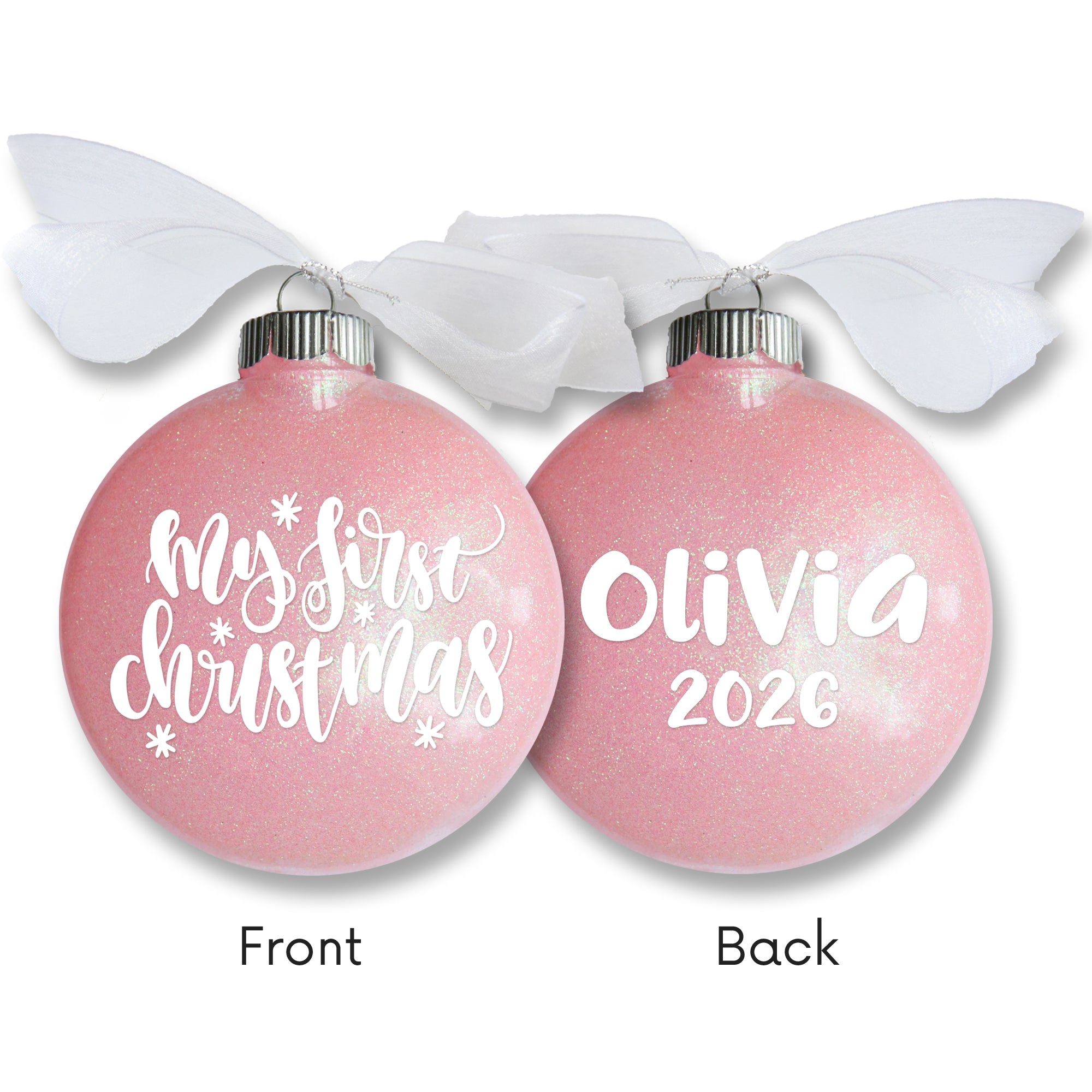 Baby's My First Christmas Glitter Ornament
