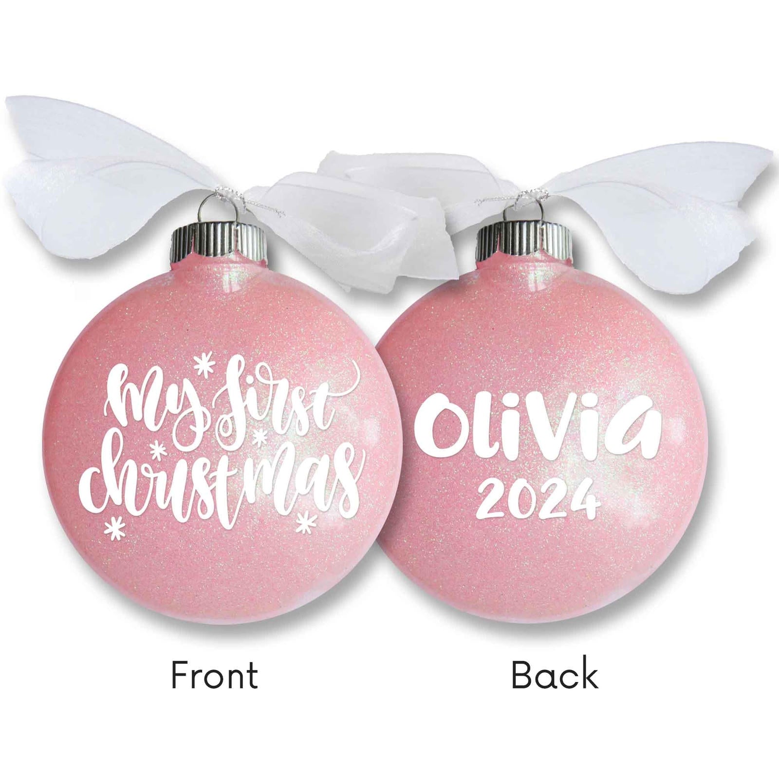 Baby's My First Christmas Glitter Ornament