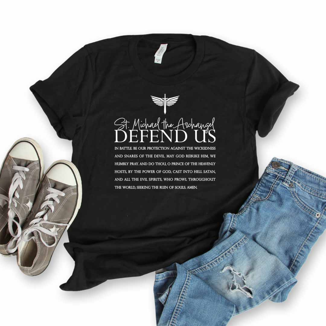 St. Michael the Archangel Catholic Saint T-Shirt - Defend Us
