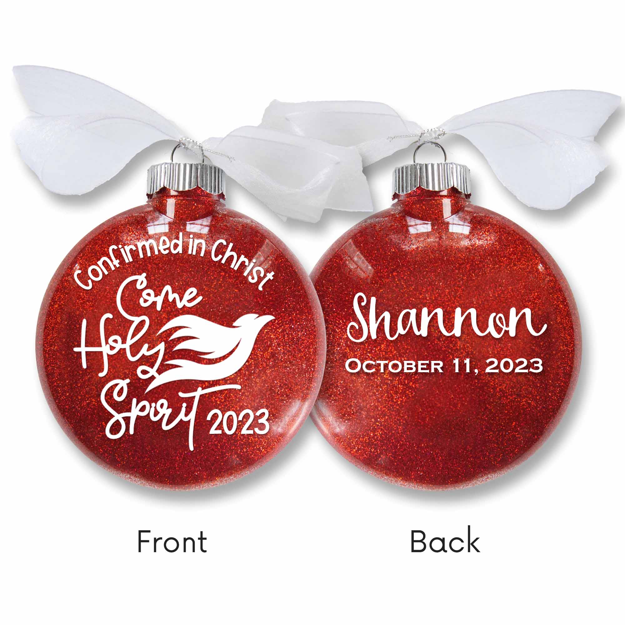 Confirmation Glitter Christmas Ornament