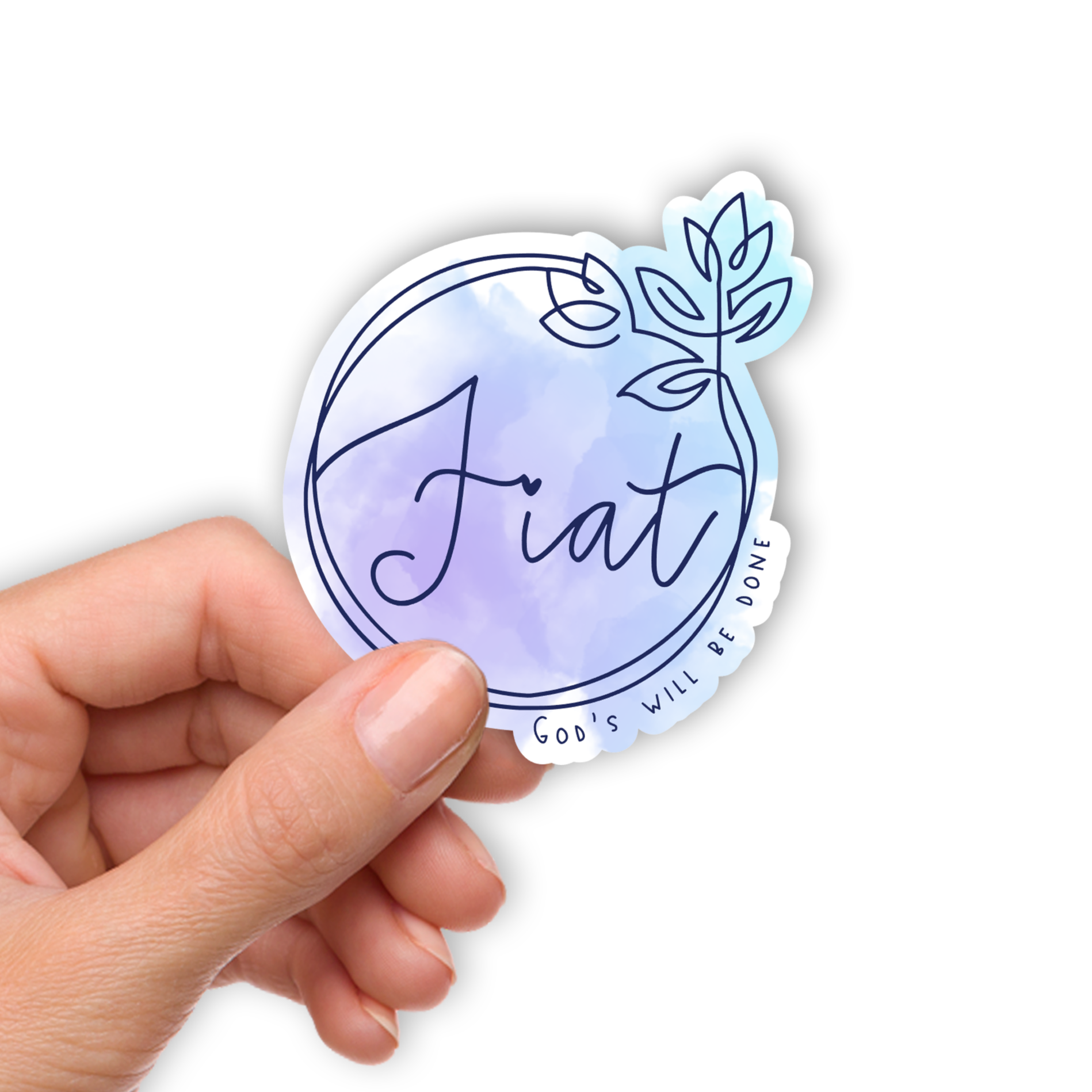 Fiat Catholic Sticker – Marian “Yes” & Faith Inspiration