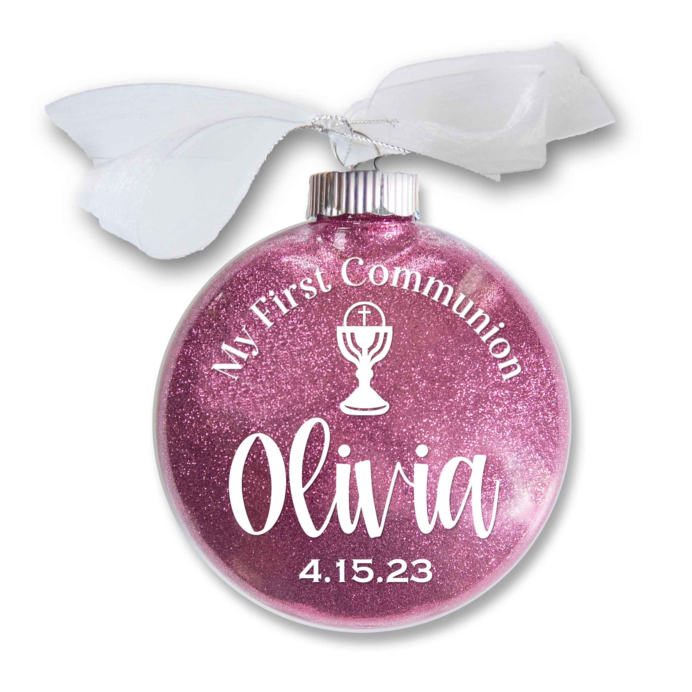 First Communion Glitter Christmas Ornament