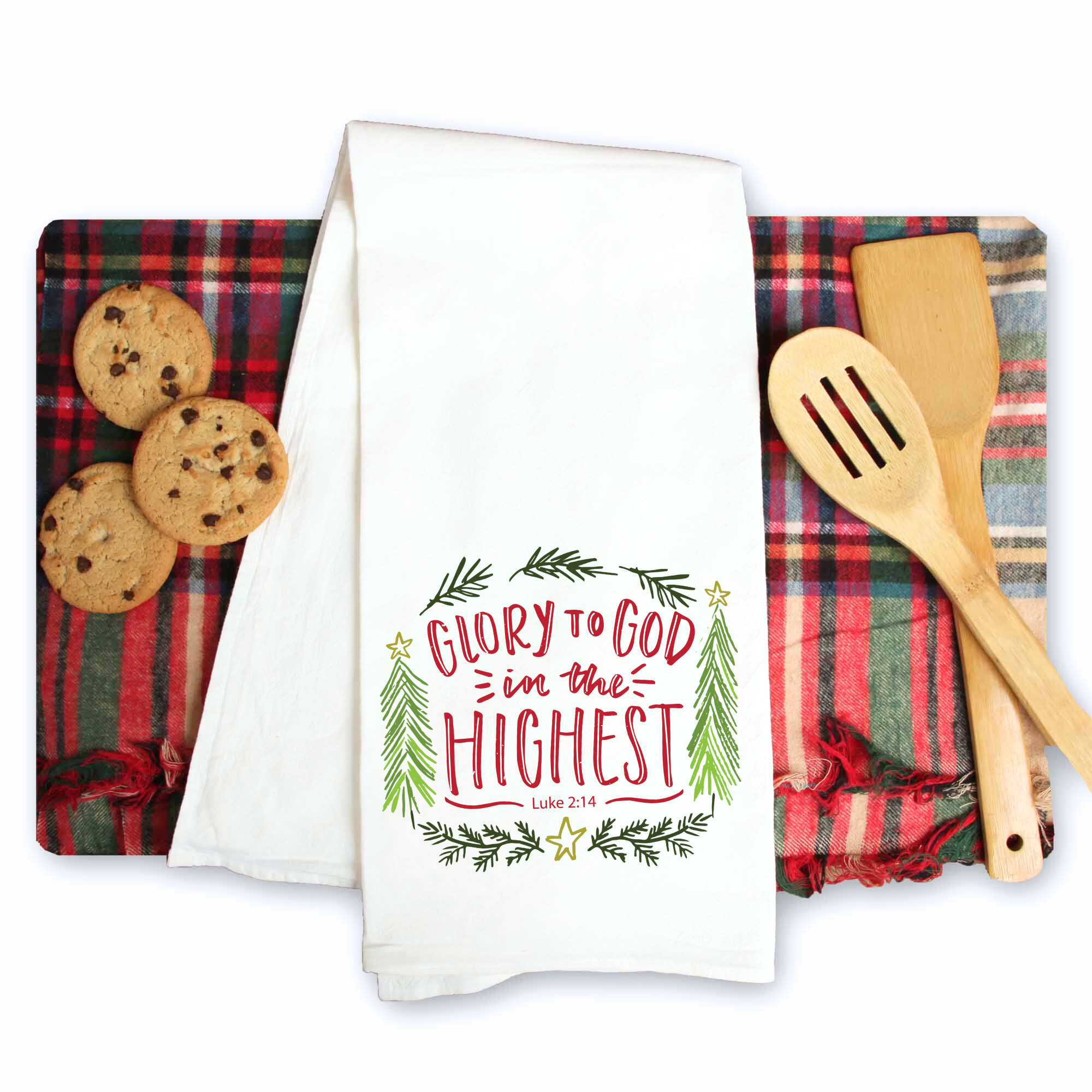 Christian Christmas Kitchen Towel – Glory to God in the Highest (Luke 2:14)