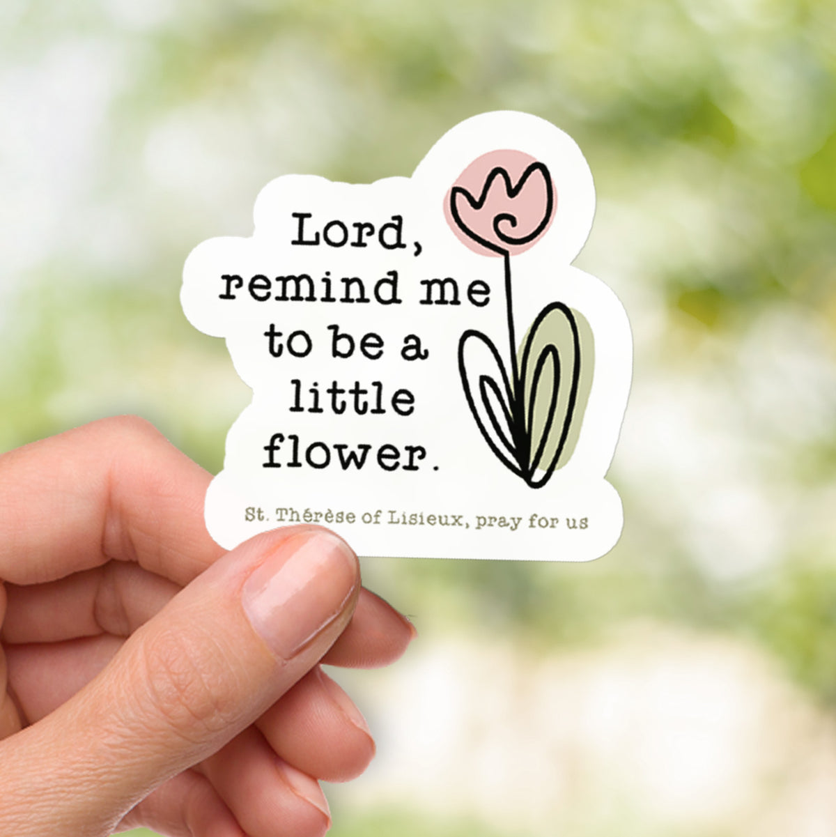 St. Thérèse of Lisieux Catholic Vinyl Waterproof Sticker