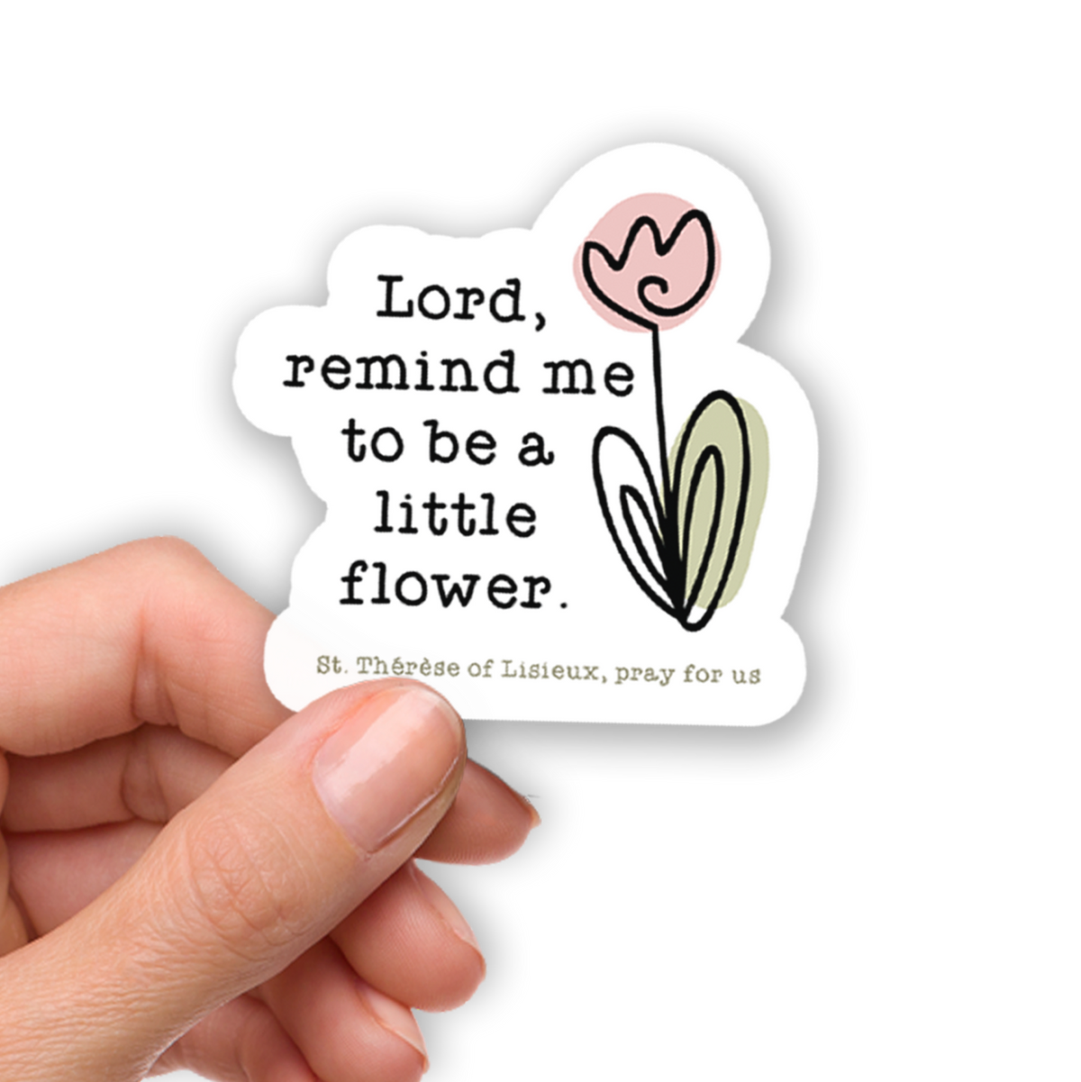St. Thérèse of Lisieux Catholic Vinyl Waterproof Sticker