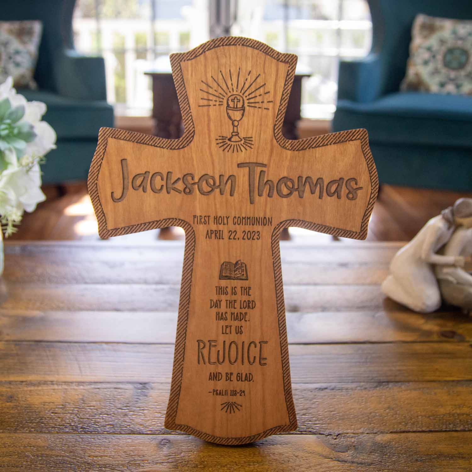 First Holy Communion Personalized Wood Cross