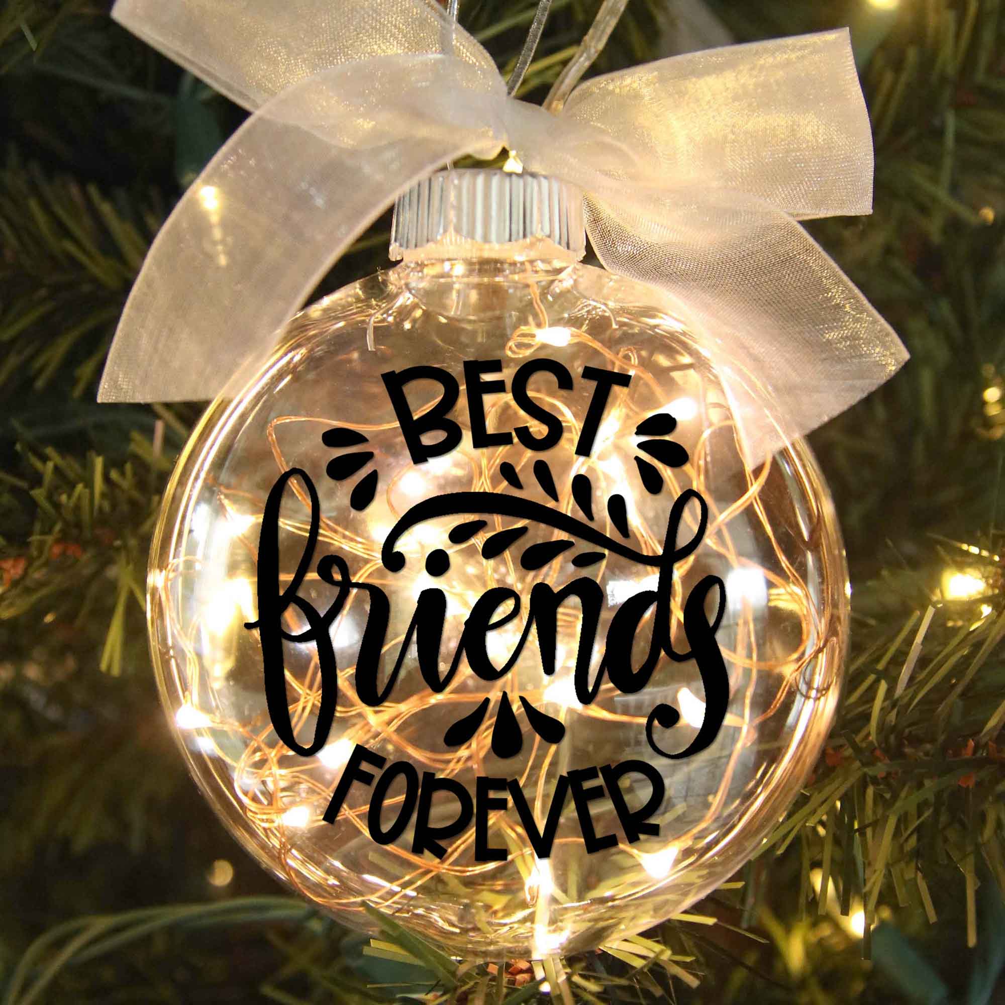 Best Friends Forever Lighted Christmas Ornament