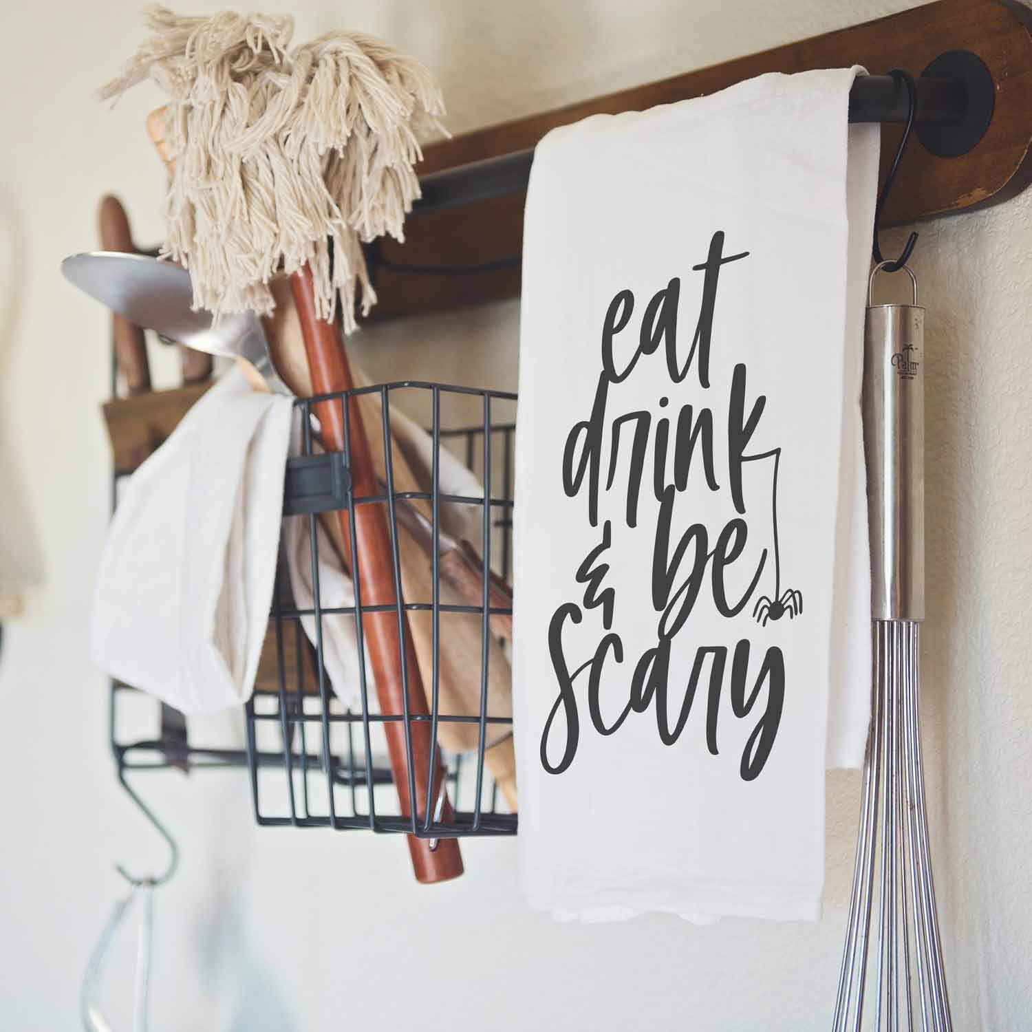 Eat Drink and Be Scary Halloween Kitchen Towel