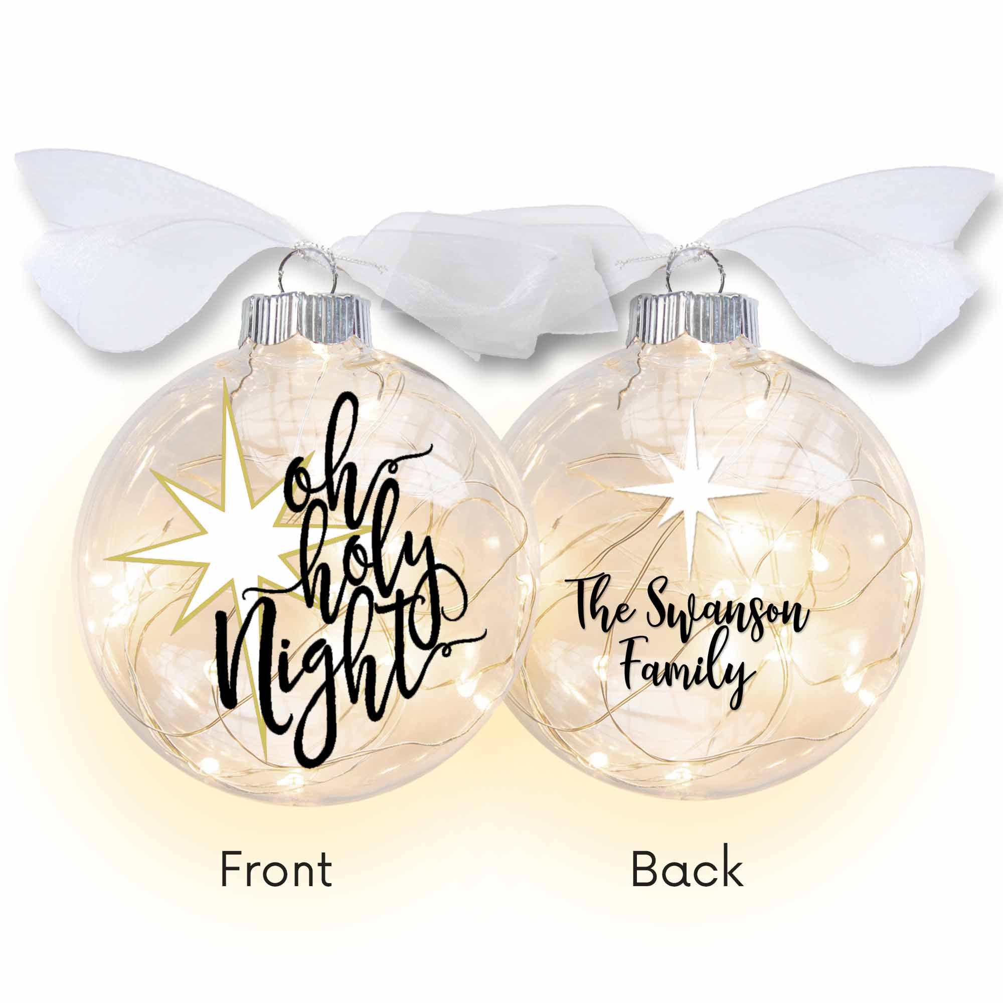 Oh Holy Night Lighted Christmas Ornament