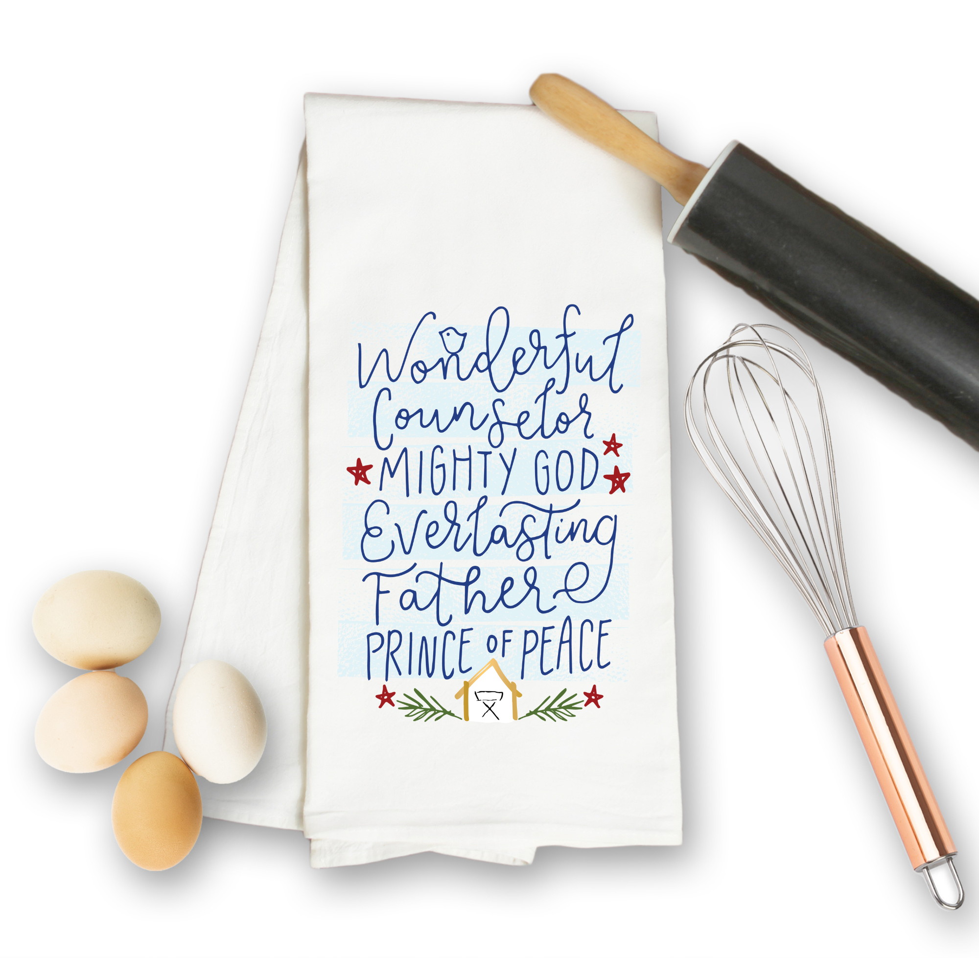 Christian Christmas Kitchen Towel – Isaiah 9:6 Prince of Peace