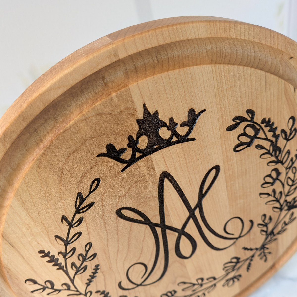 Auspice Maria Cutting Board — Virgin Mary Monogram