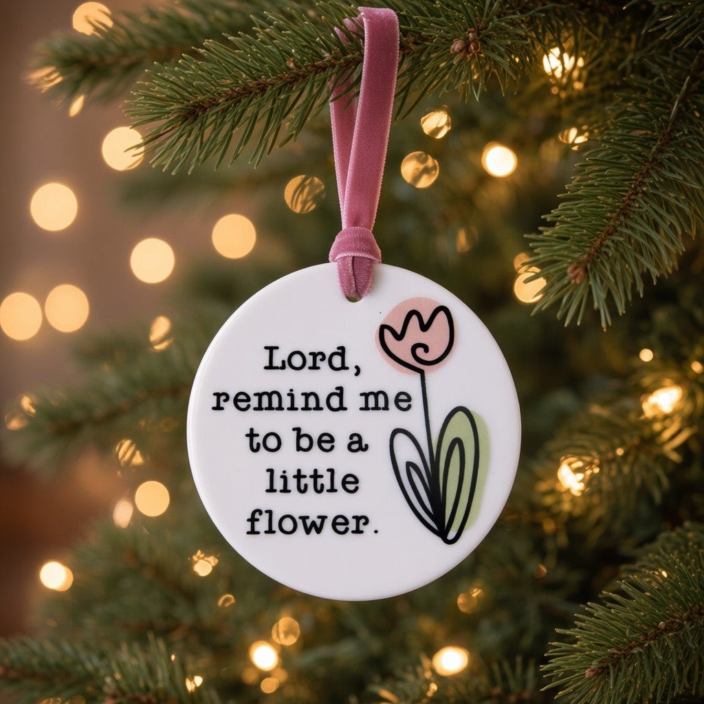 St. Thérèse of Lisieux Ceramic Ornament — The Little Flower - Firefly Wishes