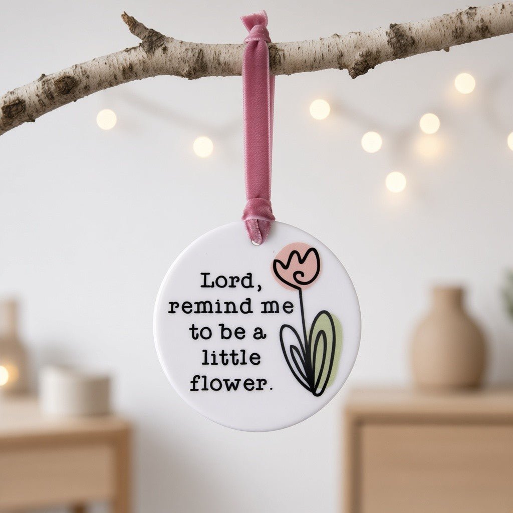 St. Thérèse of Lisieux Ceramic Ornament — The Little Flower - Firefly Wishes