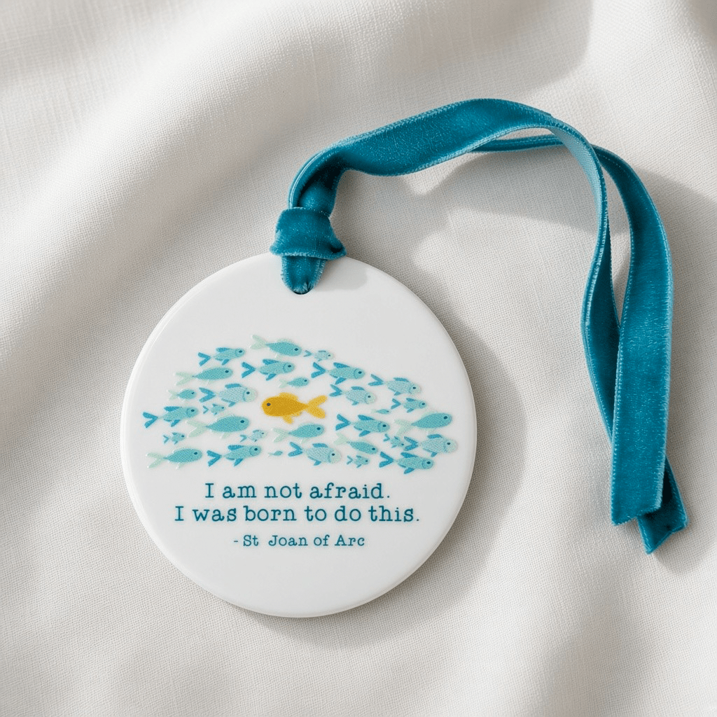 St Joan of Arc Ceramic Ornament — I Was Born For This - Firefly Wishes