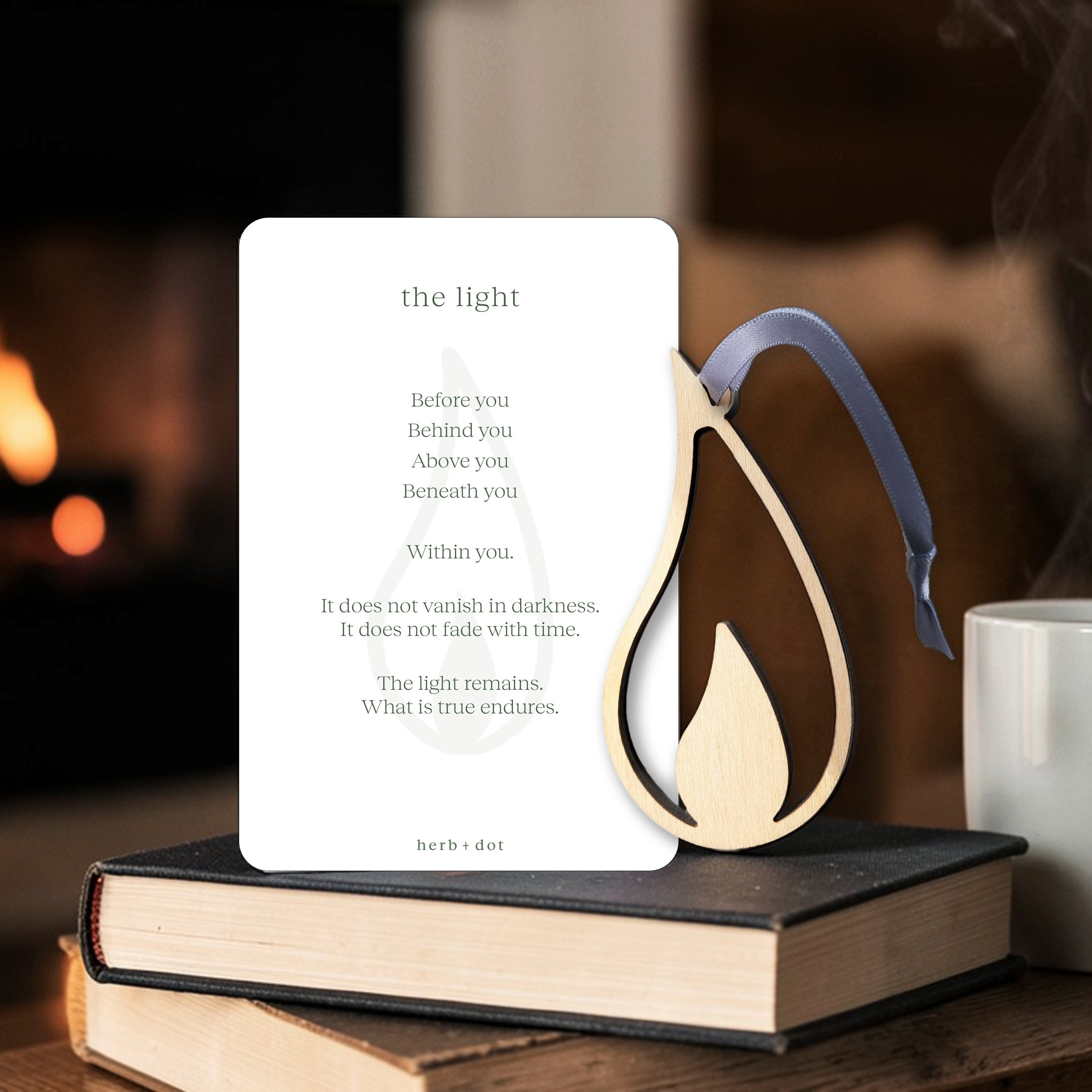 The Light — Wood Flame Keepsake Ornament for Confirmation, Sympathy & Meaningful Gifts