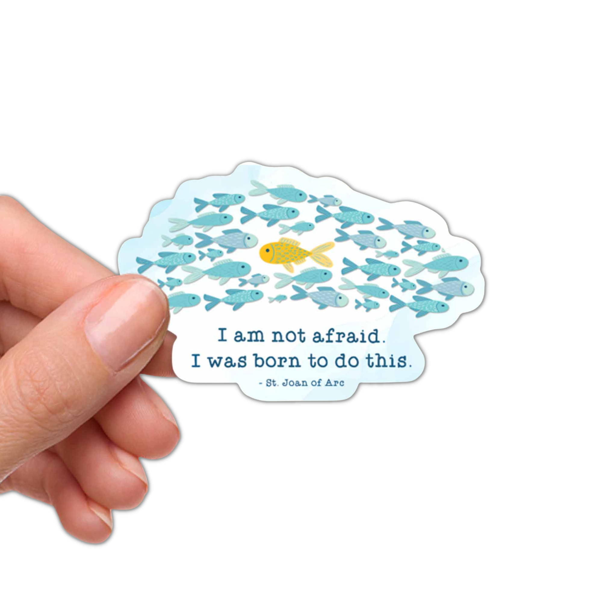 St Joan of Arc "I was born to do this" Vinyl Waterproof Sticker
