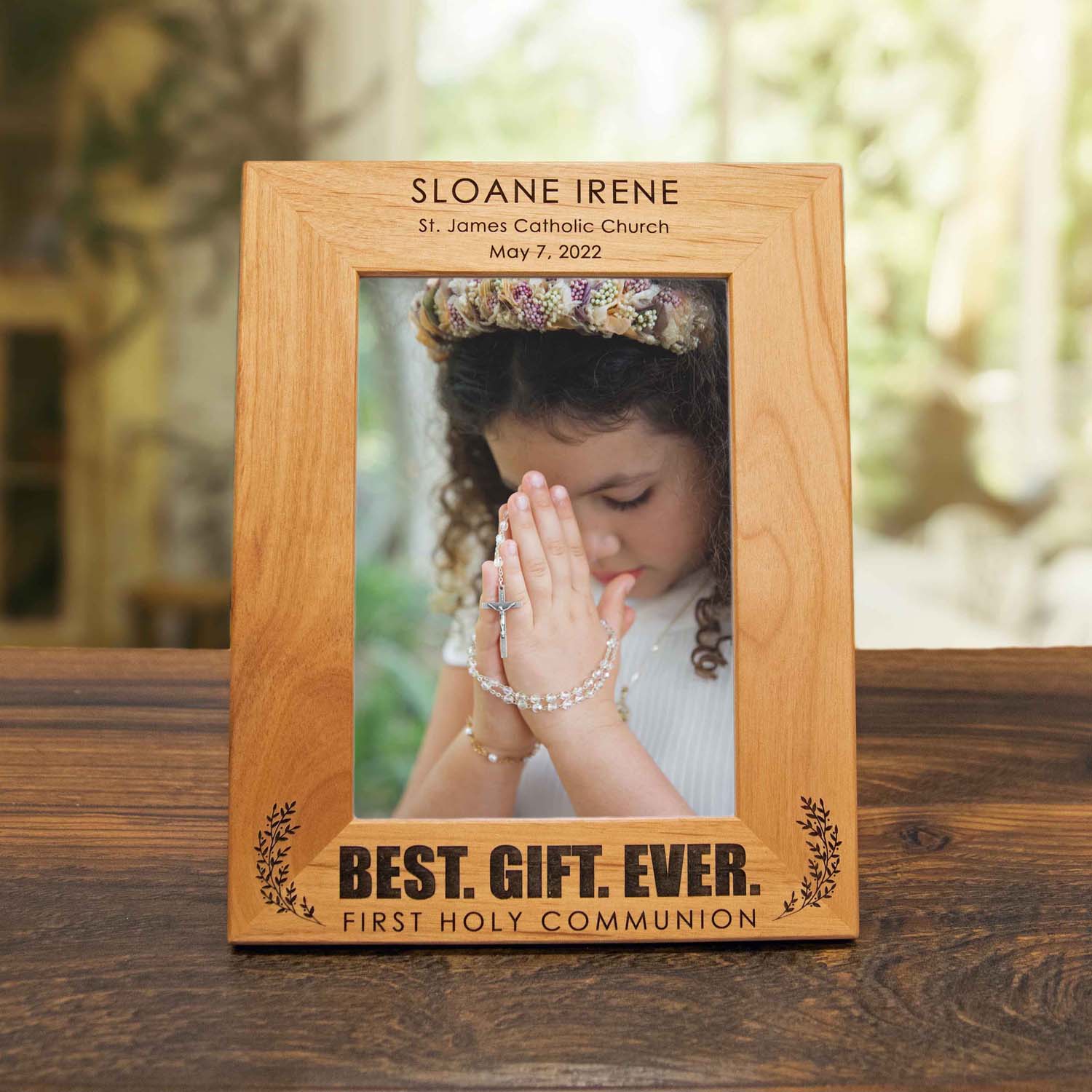 First Holy Communion Wood Picture Frame - Best Gift Ever