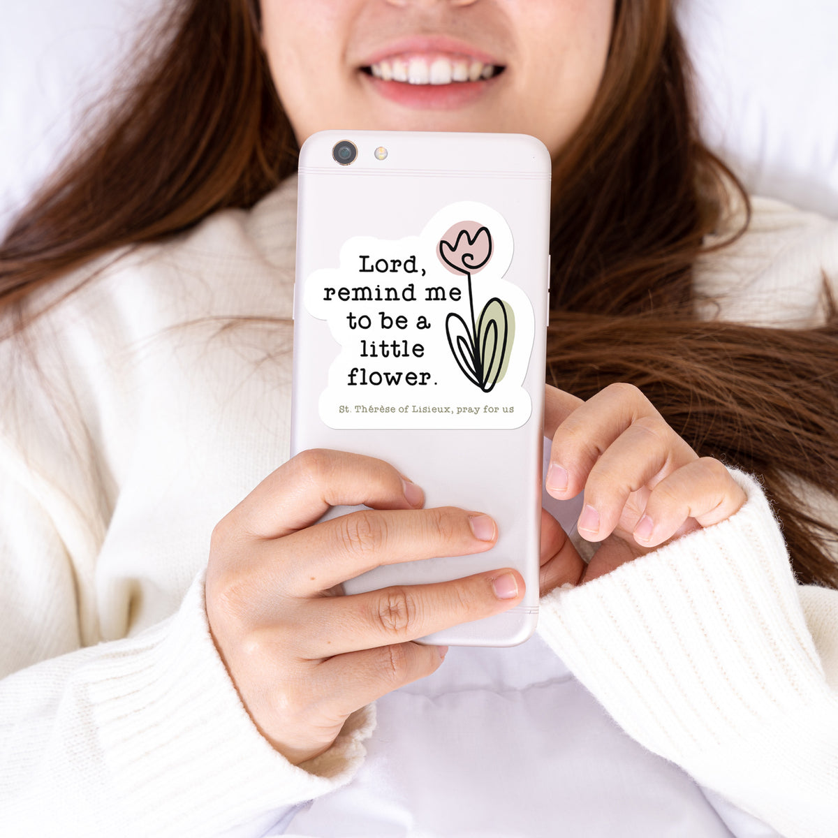 St. Thérèse of Lisieux Catholic Vinyl Waterproof Sticker